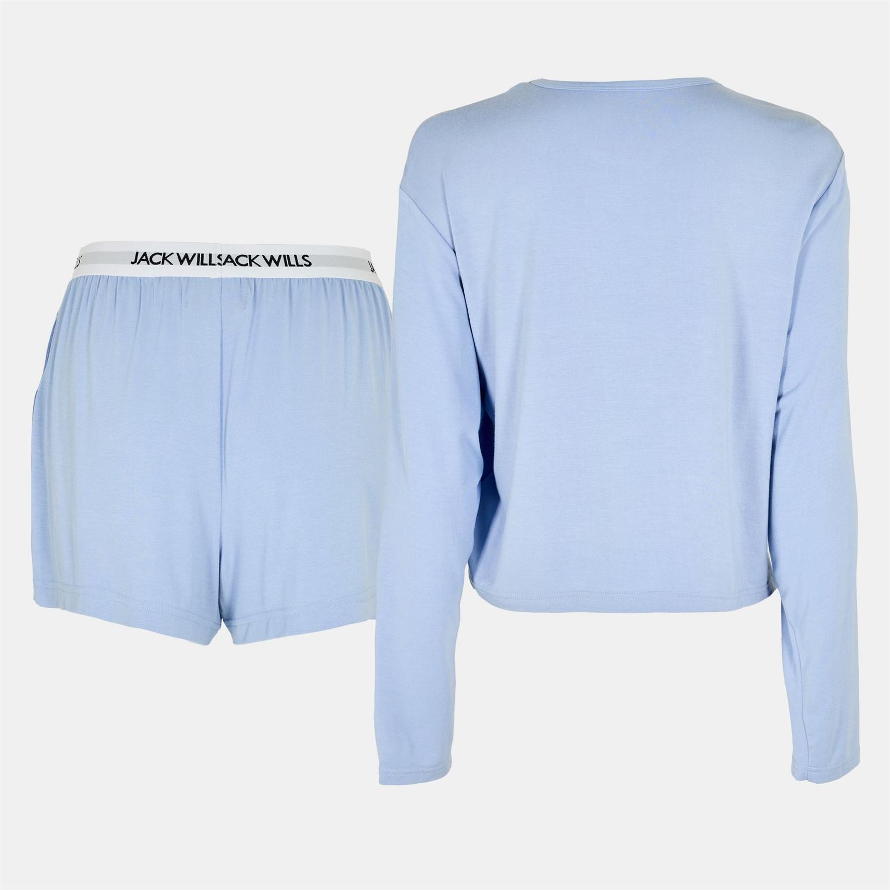 Jack Wills Crew Neck Long Sleeve Sweatshirt Sofa Shorts Set
