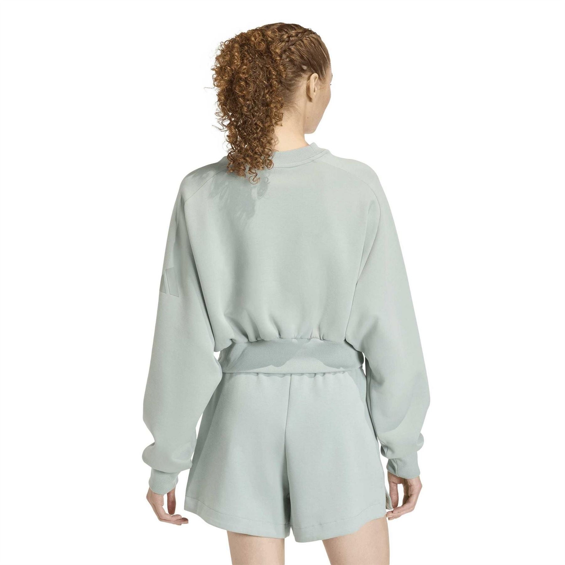 adidas Crew Neck Raglan Long Sleeve Elasticated Waist Sweatshirt