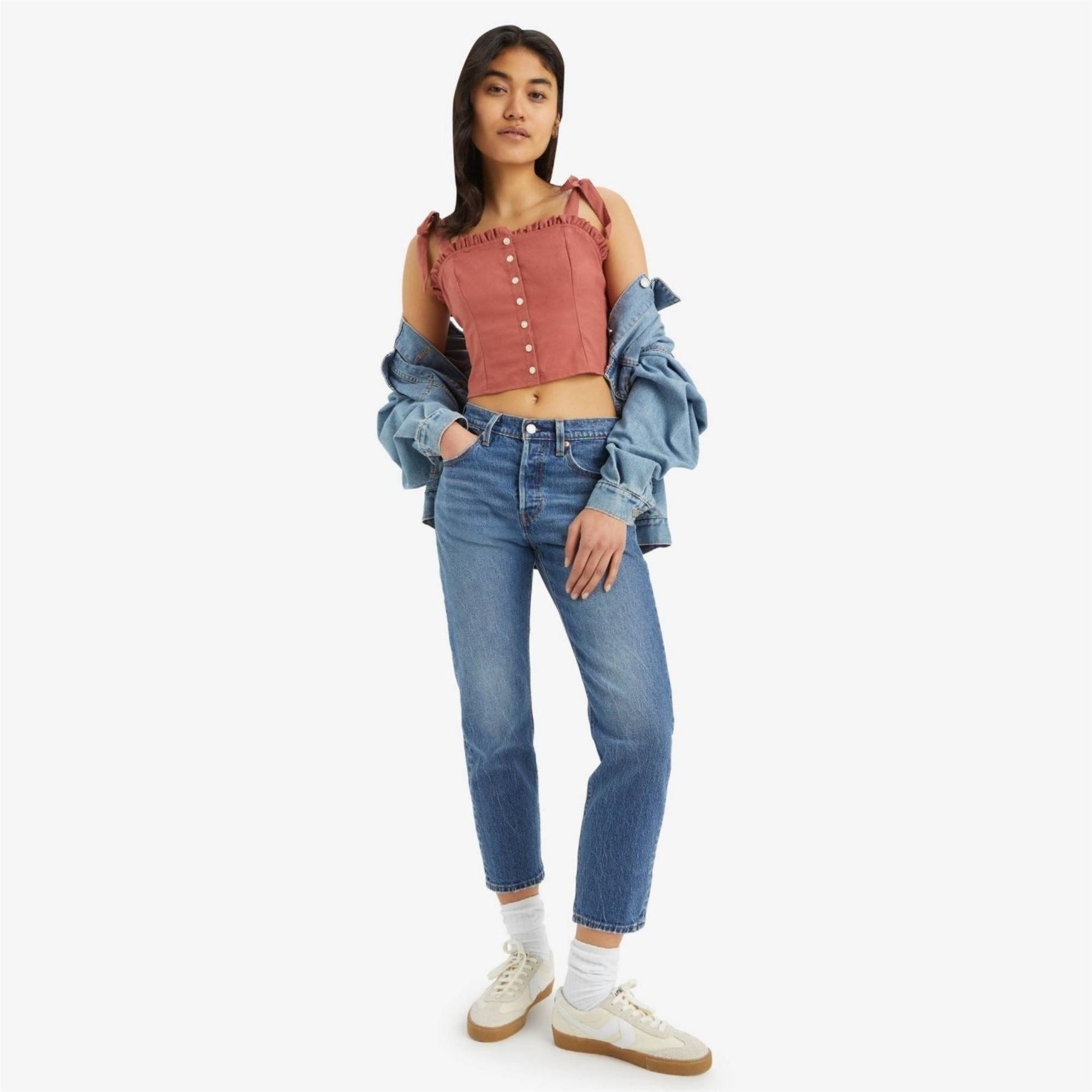 Levis 501 Womens Cropped Jeans