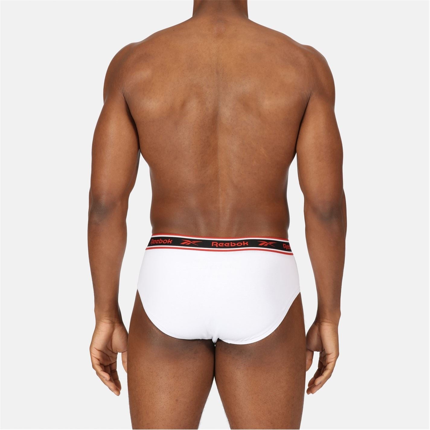 Reebok Mens 3 Pack Cotton Elastane Briefs