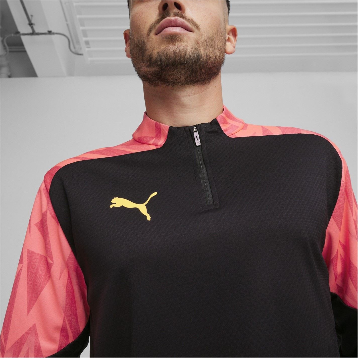 Puma Zip Neck Regular Fit Long Sleeve T-Shirt