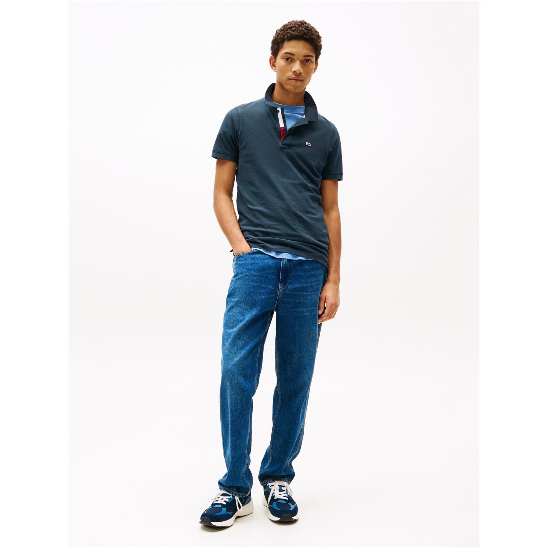 Tommy Jeans Mens Jeans Tjm Slim Placket Polo Shirt