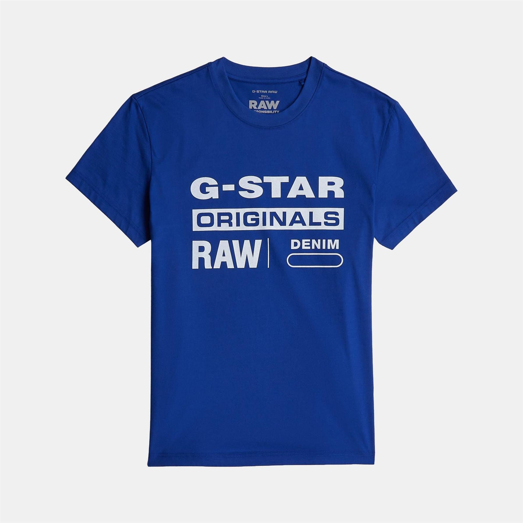 G Star Originals Printed Logo Crew Neck Short Sleeve T-Shirt