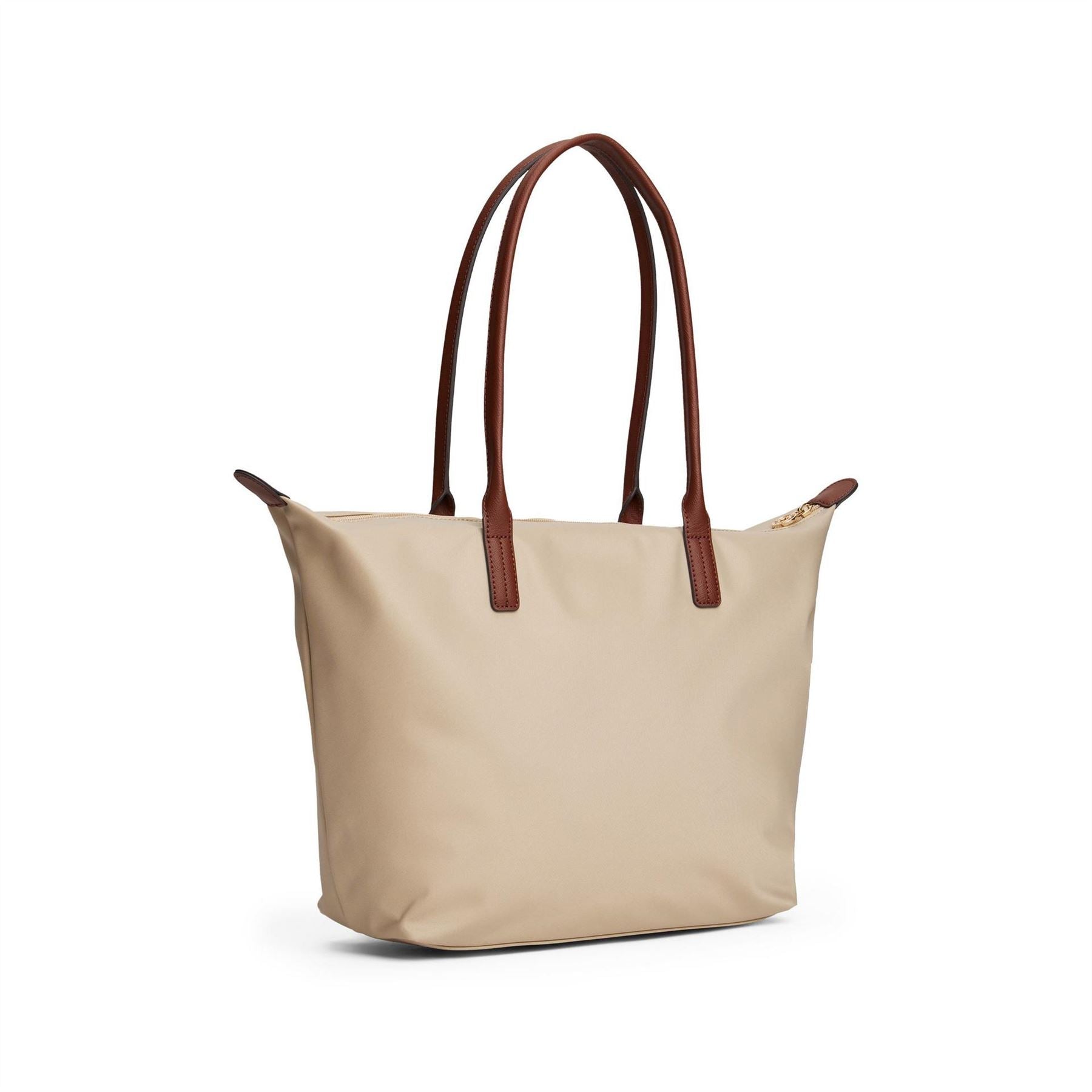 Tommy Hilfiger Popette Trapezoid Shape Tote Bag with Gold Tone Hardware