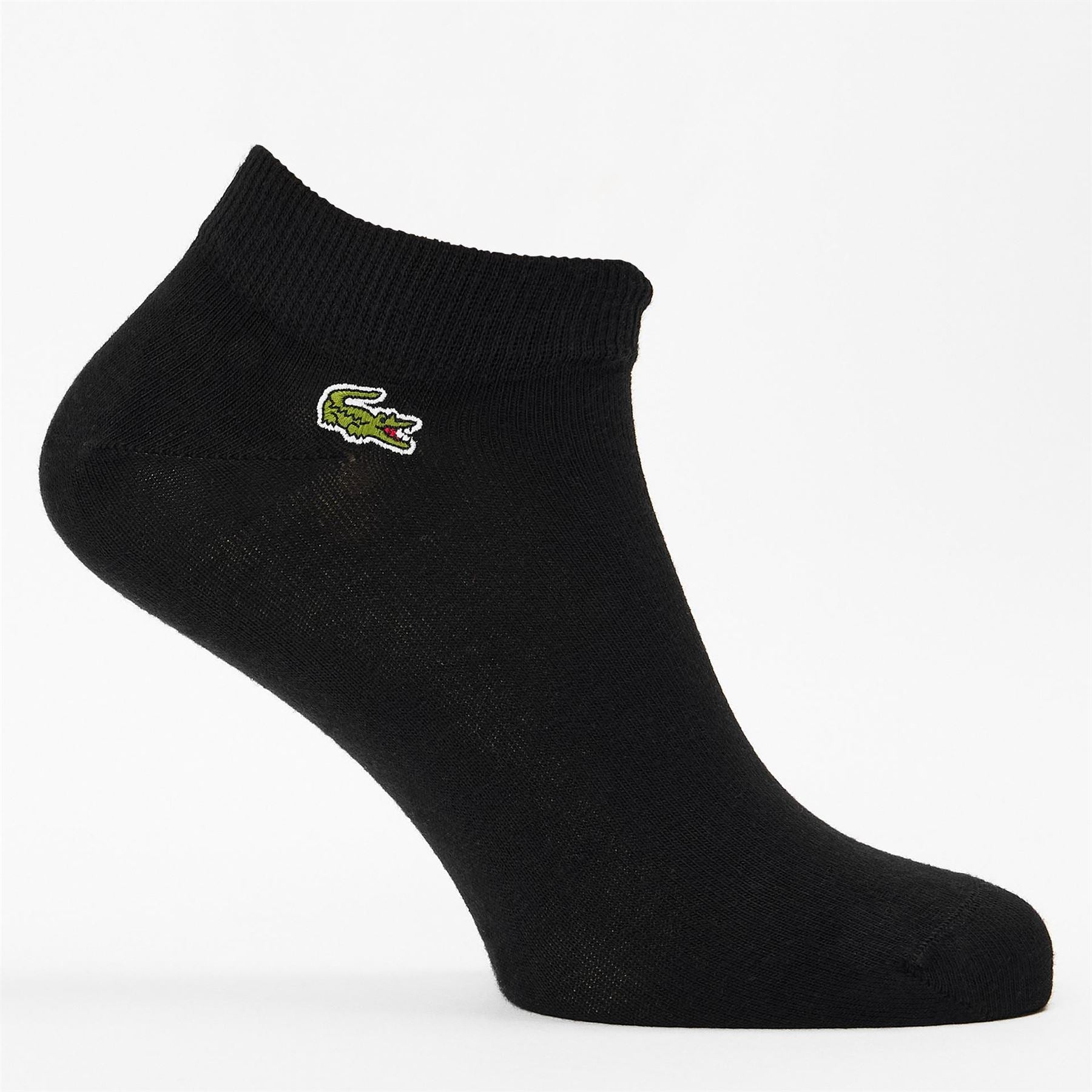 Lacoste Cotton 3 Pack Logo Trainer Socks