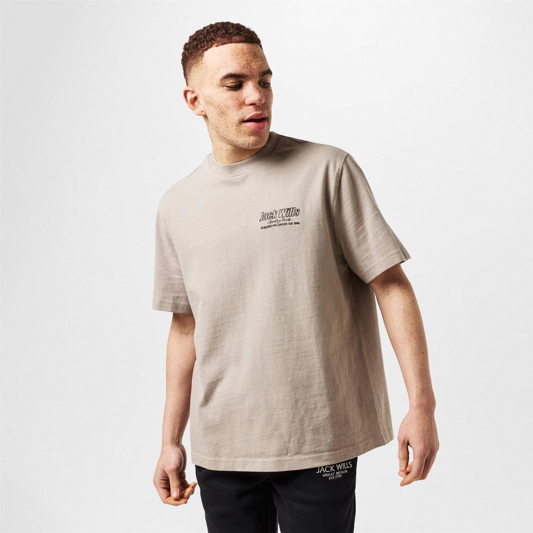 Jack Wills Regular Fit Crew Neck Lettering T-Shirt