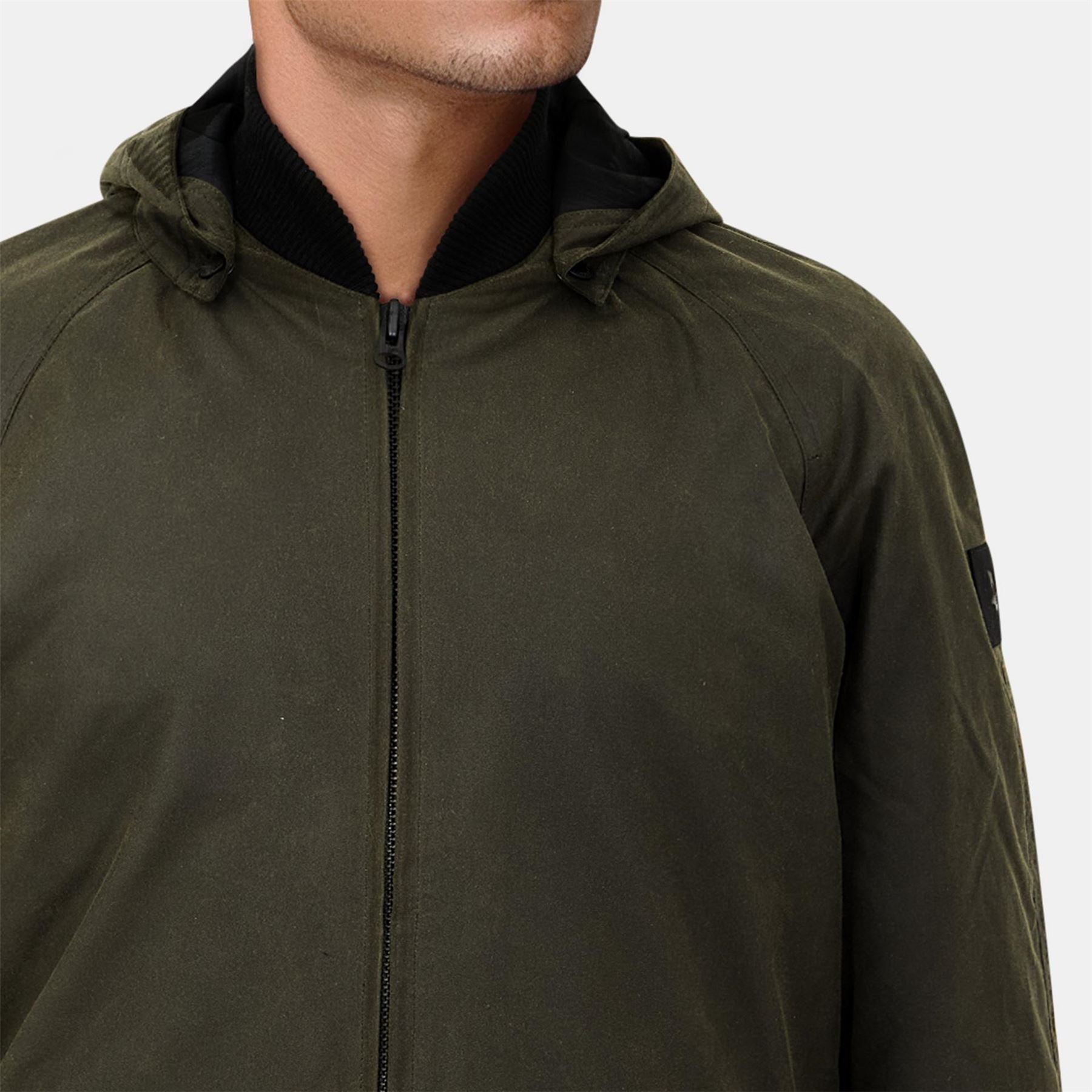 Lyle and Scott Hooded Bomber Jacket with Flap Pocket