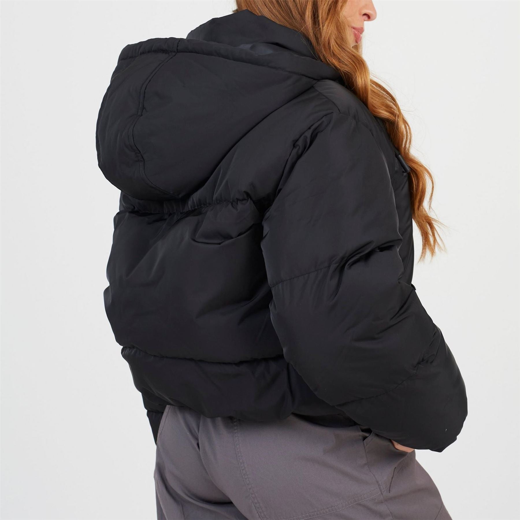 Brave Soul Womens Oversized Hooded Puffer Jacket With Pockets