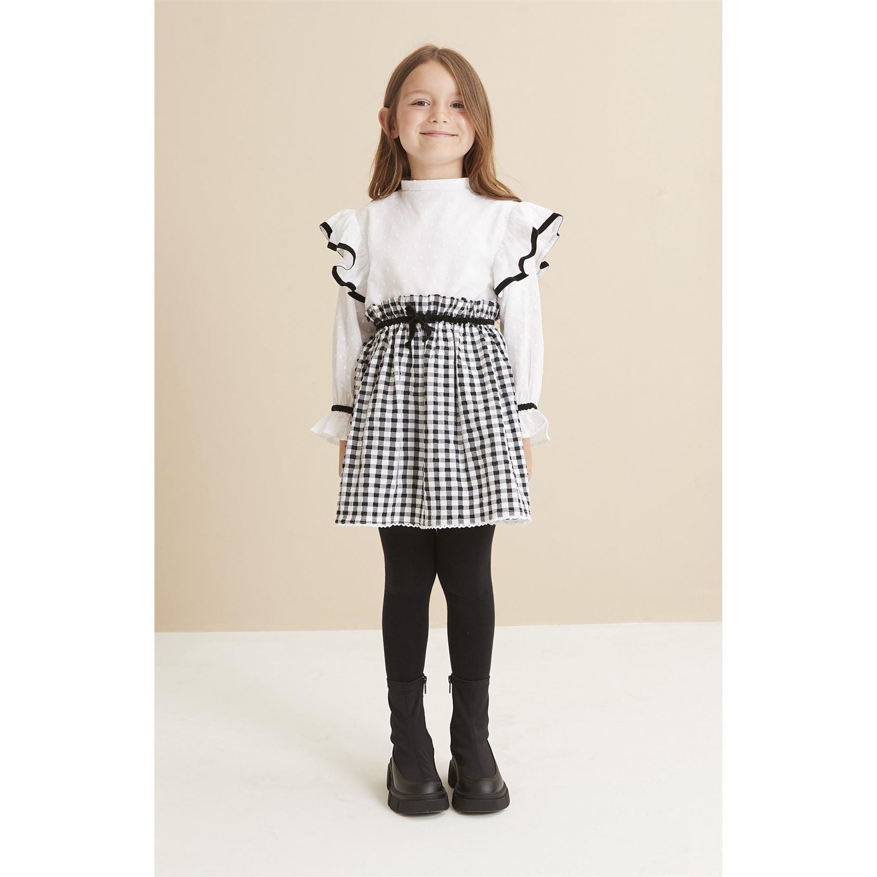 Be You Frill High Neck Long Sleeve Blouse