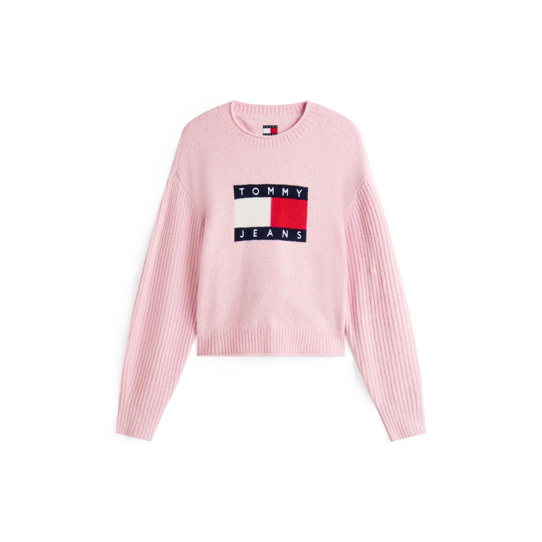 Tommy Jeans Flag Graphic Crew Neck Long Sleeve Sweater