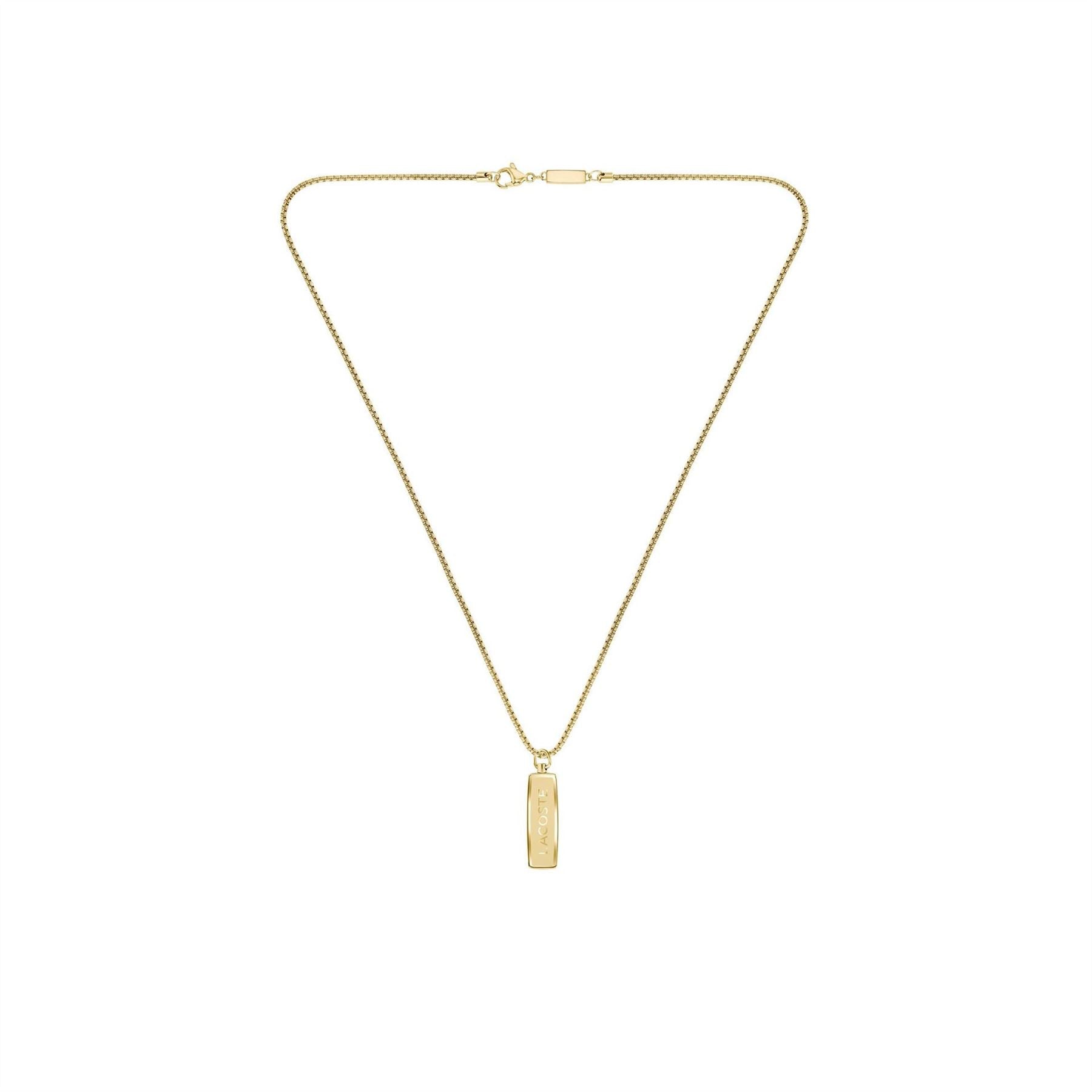 Lacoste Mens District Reversible Pendant Necklace