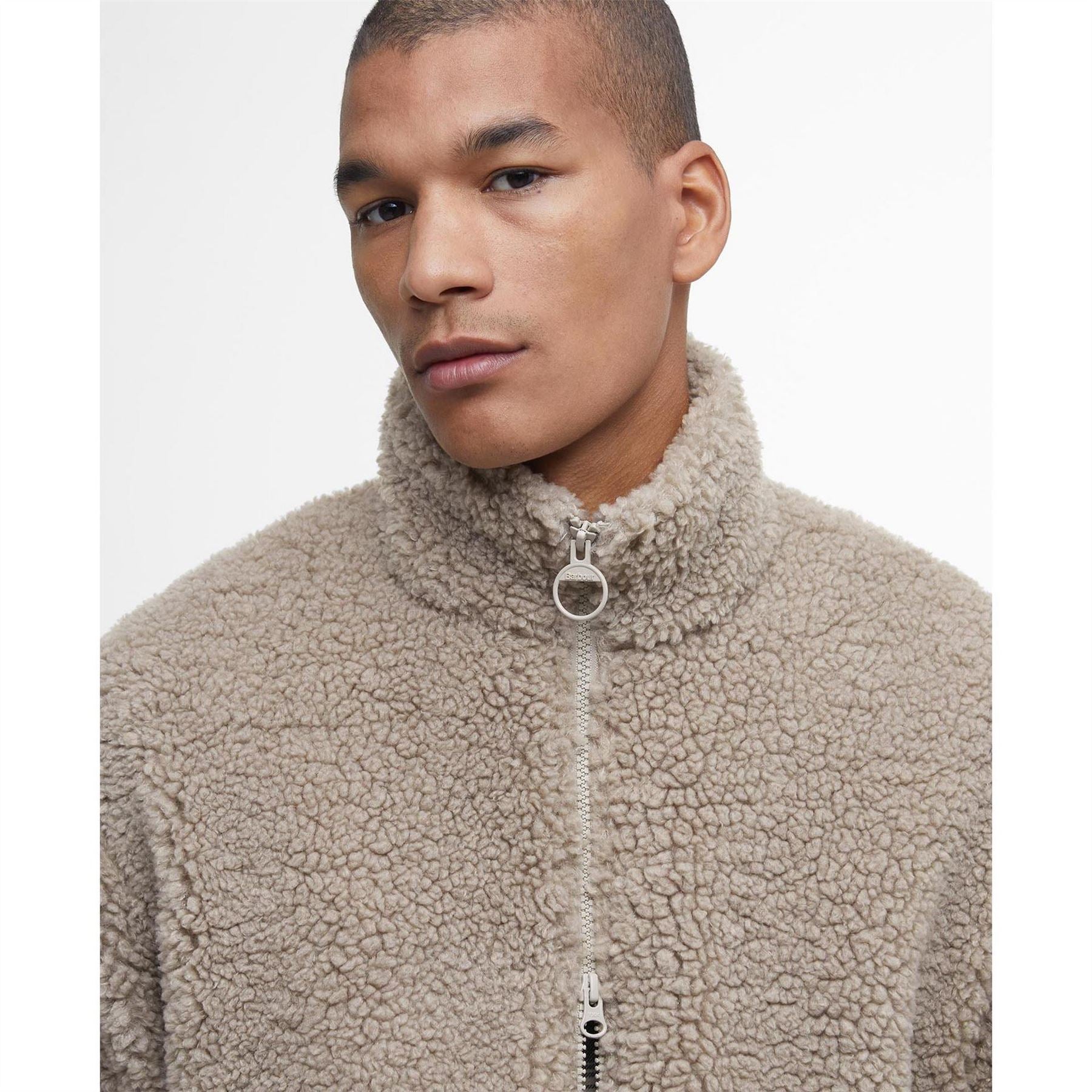 Barbour Weardale Fleece Funnel Neck Teddy Coat