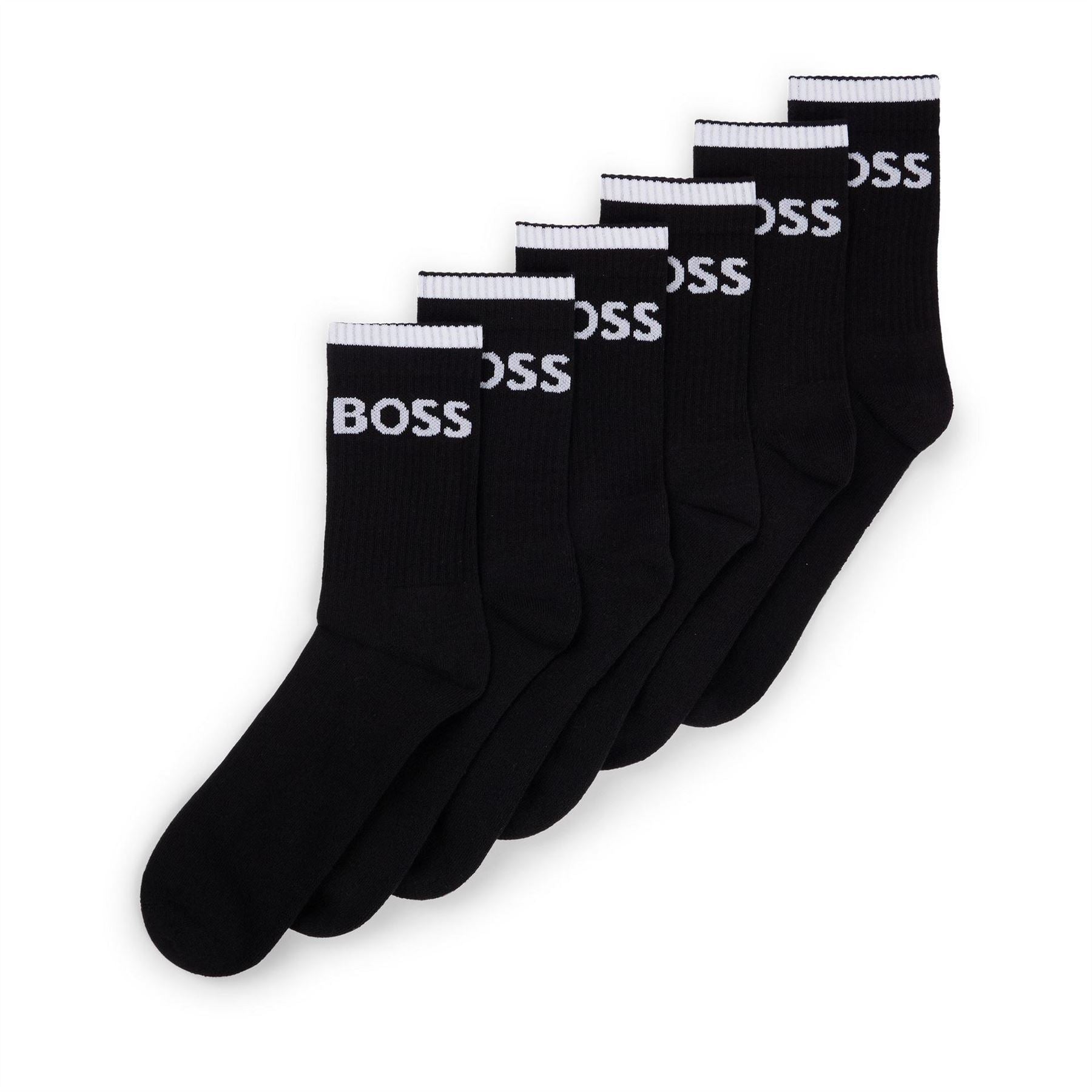 Boss Logo Print Crew Socks