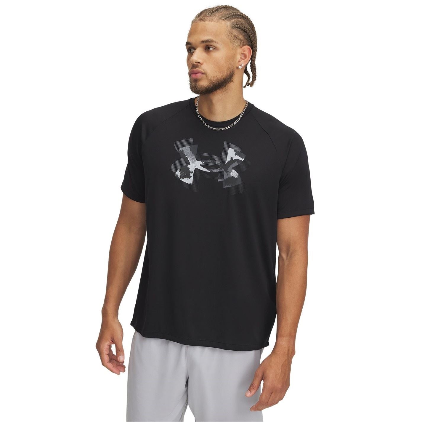 Under Armour Spring Tech Print Short Sleeve Performance Gym Top