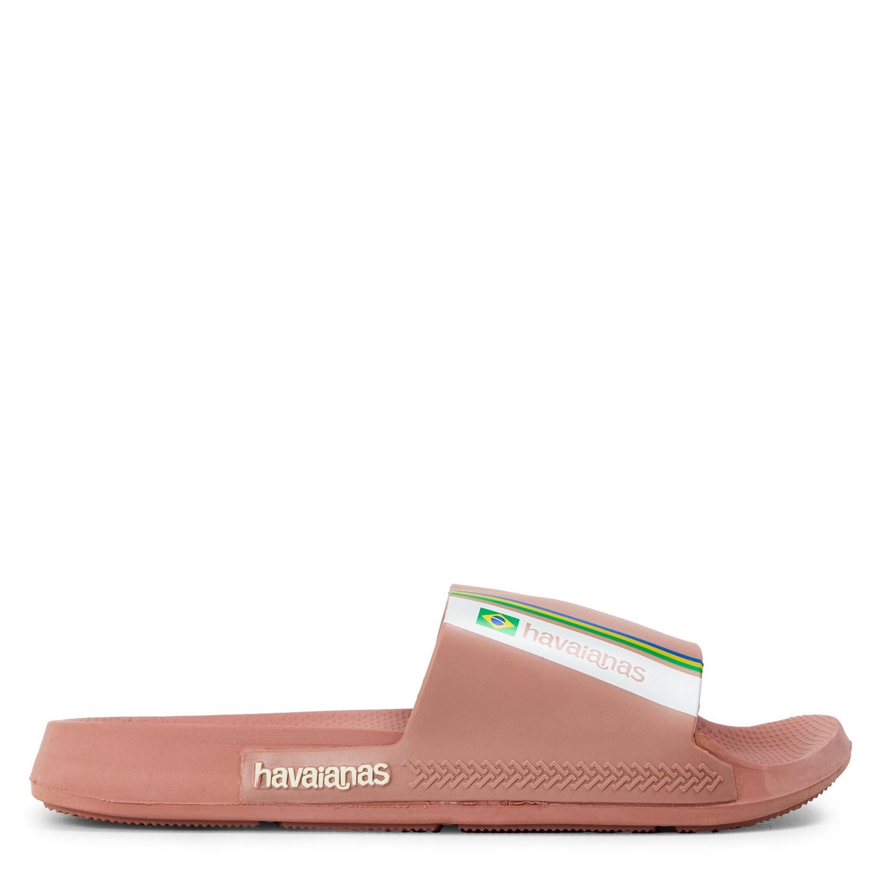 Havaianas Womens Slide Brasil Crocus Rose 37 38 Flip Flops