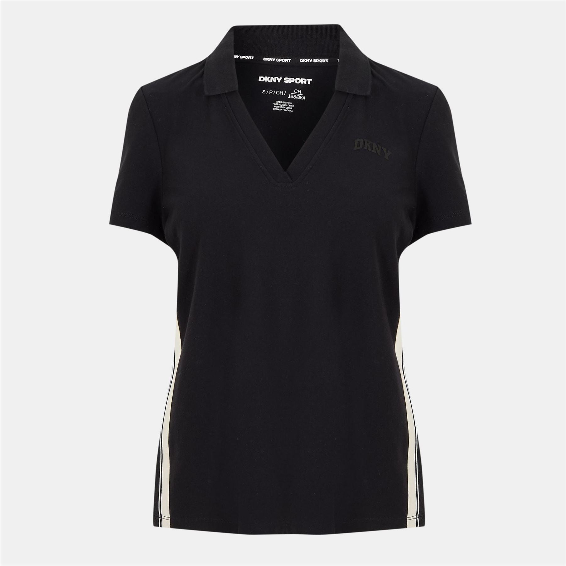 DKNY Stripe Short Sleeve Polo Shirt