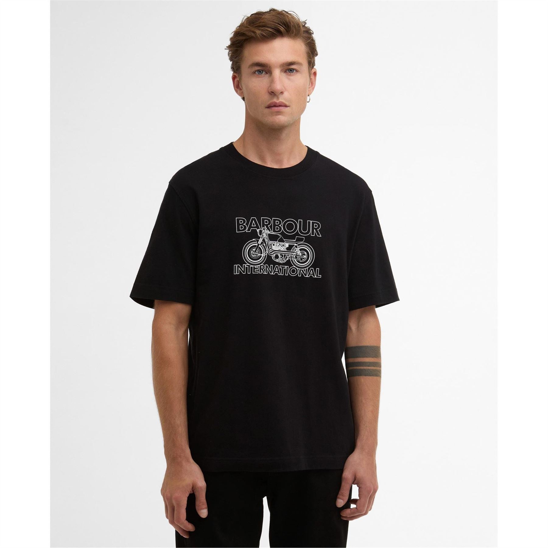 Barbour International Cowl Motorbike Graphic T-Shirt