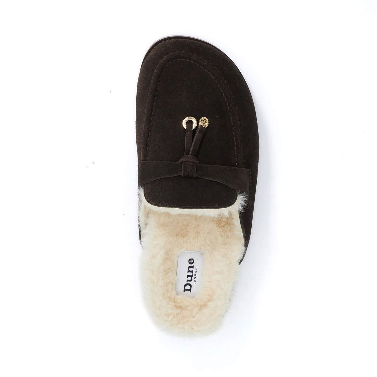 Dune London Gravitas Suede Flat Mules