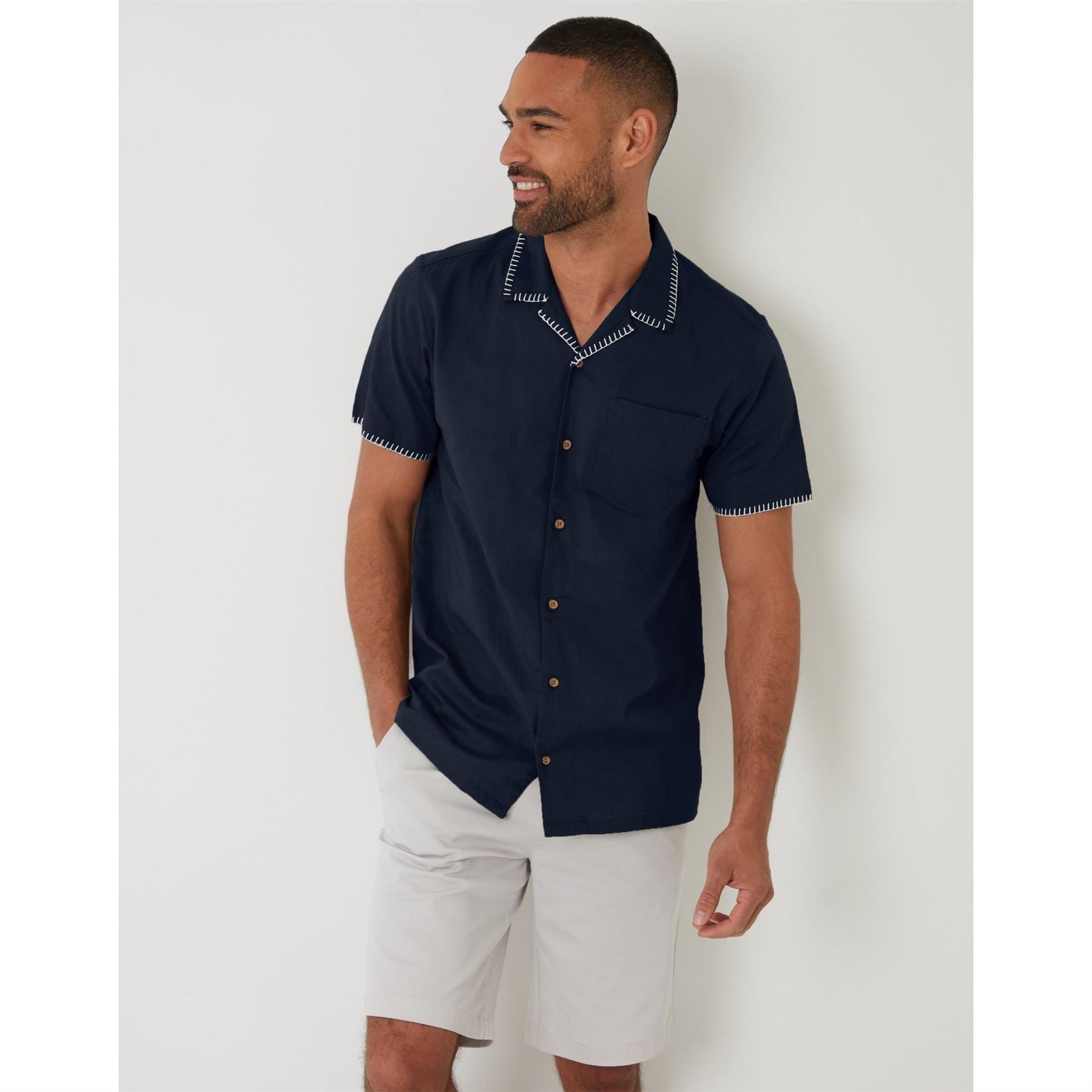Threadbare Burnley Regular Fit Short Sleeve Shirt