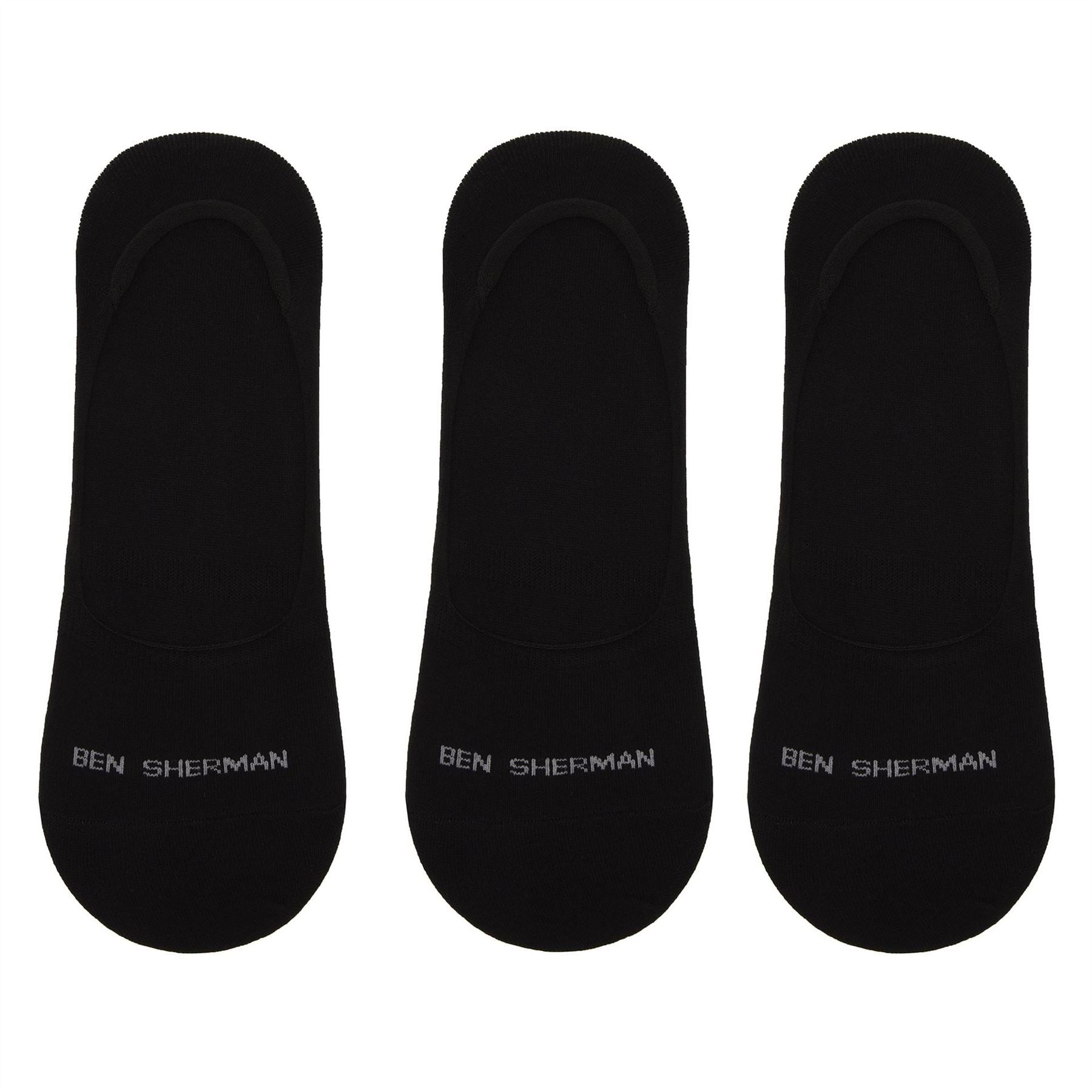 Ben Sherman Mens 3 Pack Liner Socks Makalu
