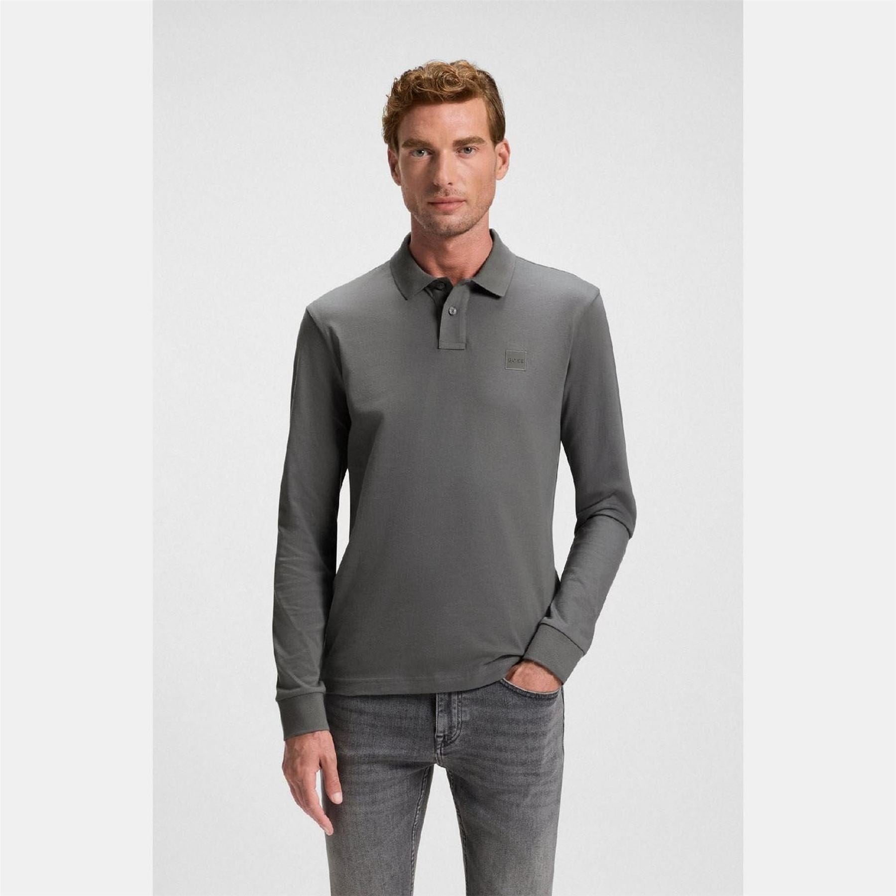 Boss Slim Fit Long Sleeve Polo Shirt