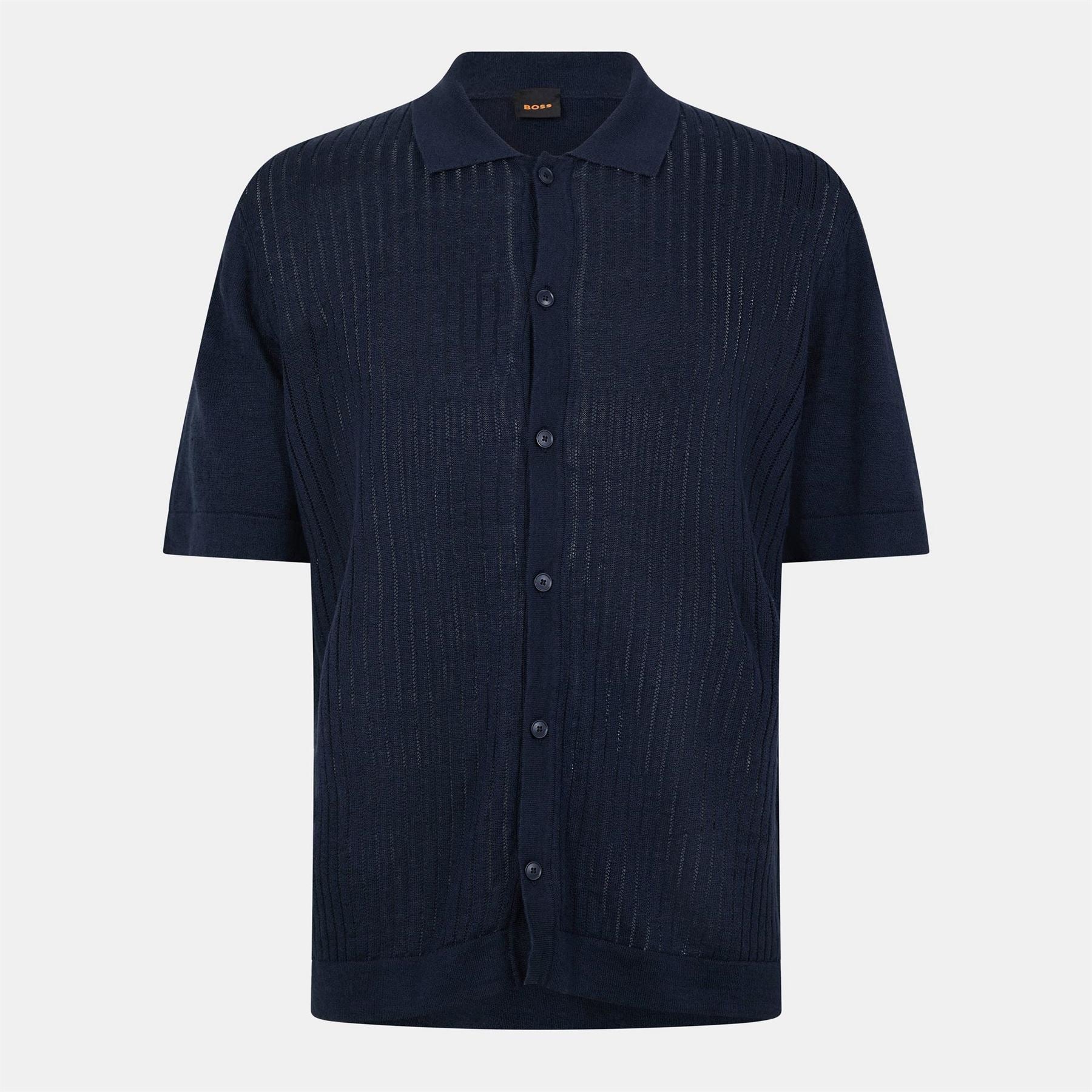 Boss Collared Neck Shirt Collar Short Sleeve Sweatshirt