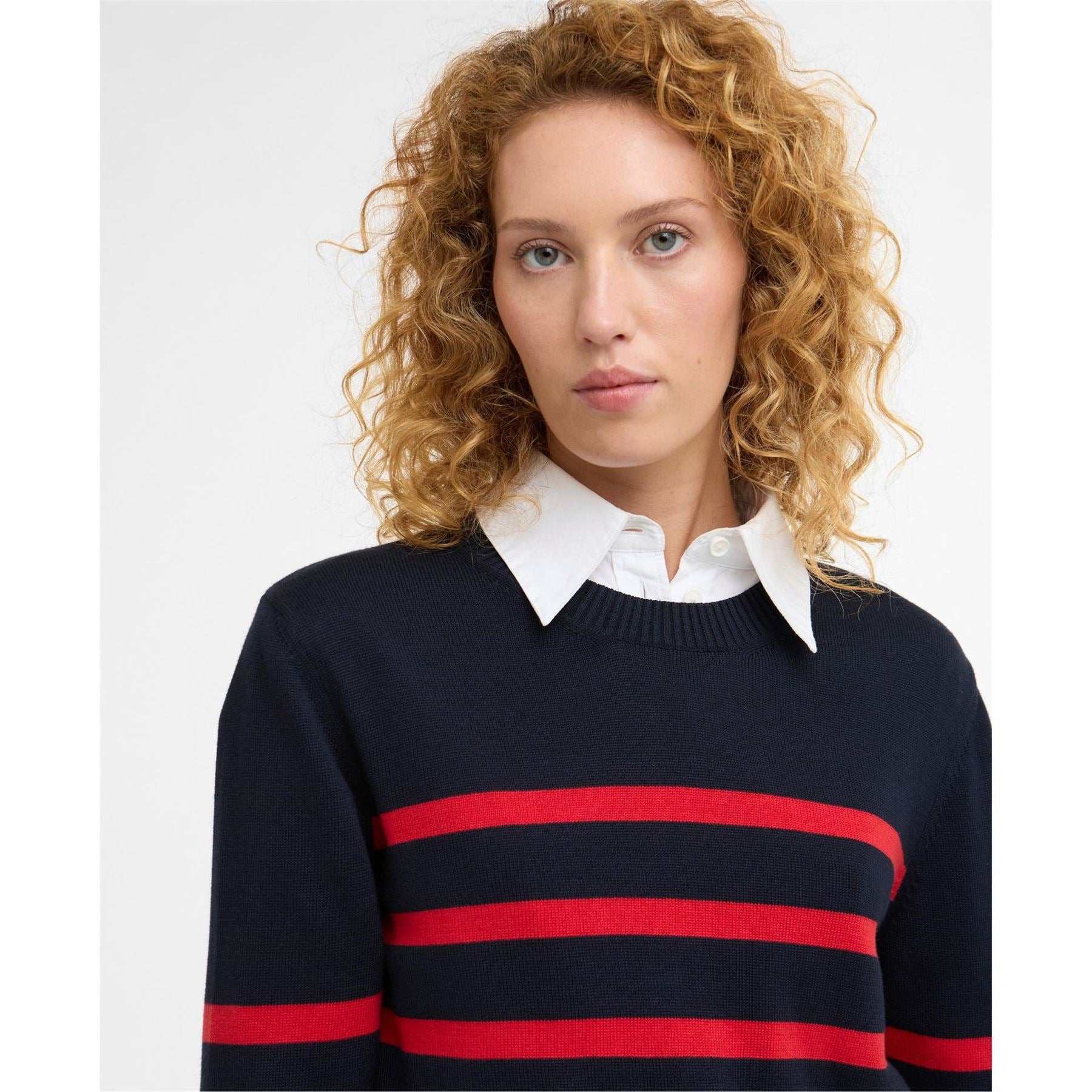 Barbour Fern Striped Crew Neck Jumper