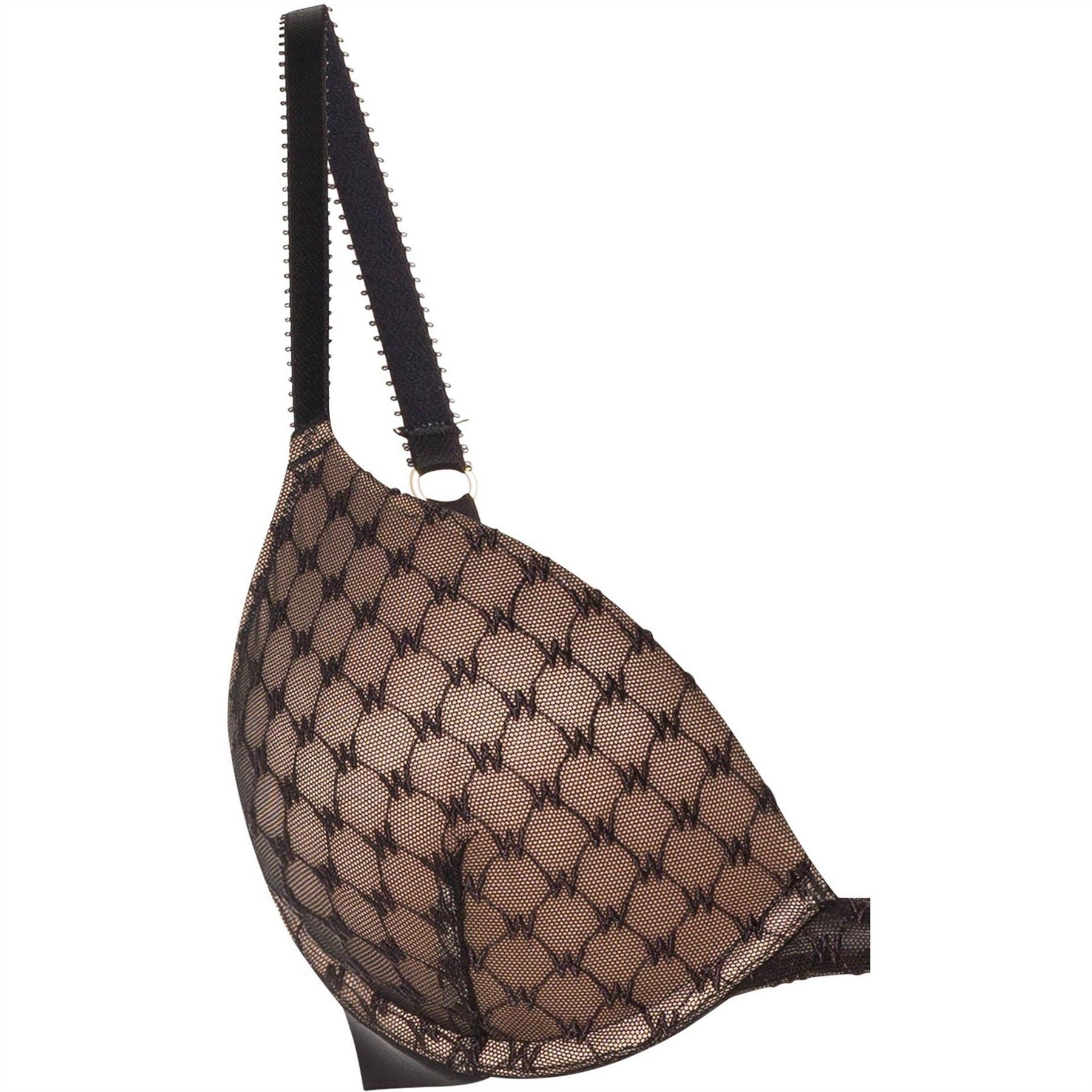 Wolford Sheer Logo Push Up Demi Bra