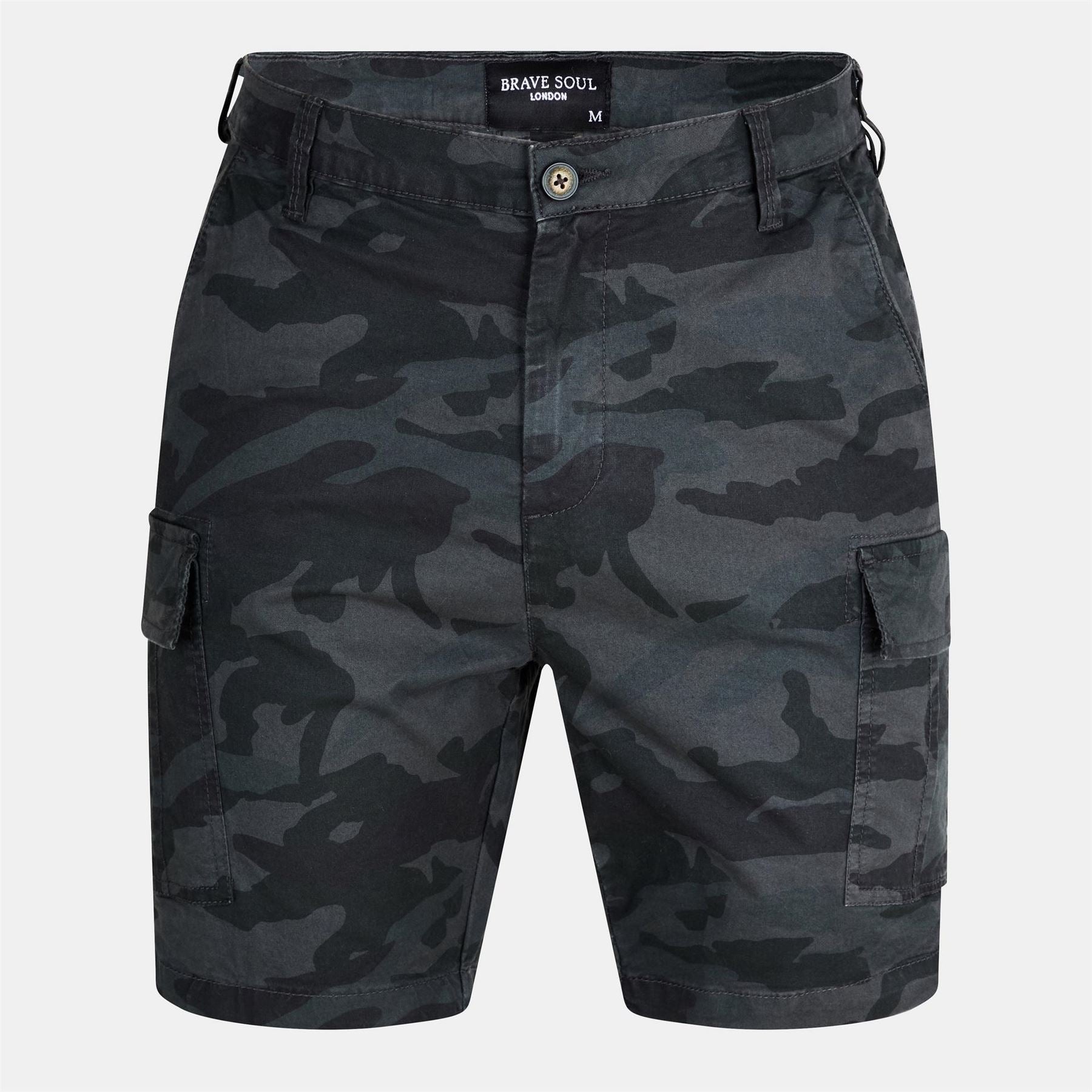 Brave Soul Print Cargo Shorts
