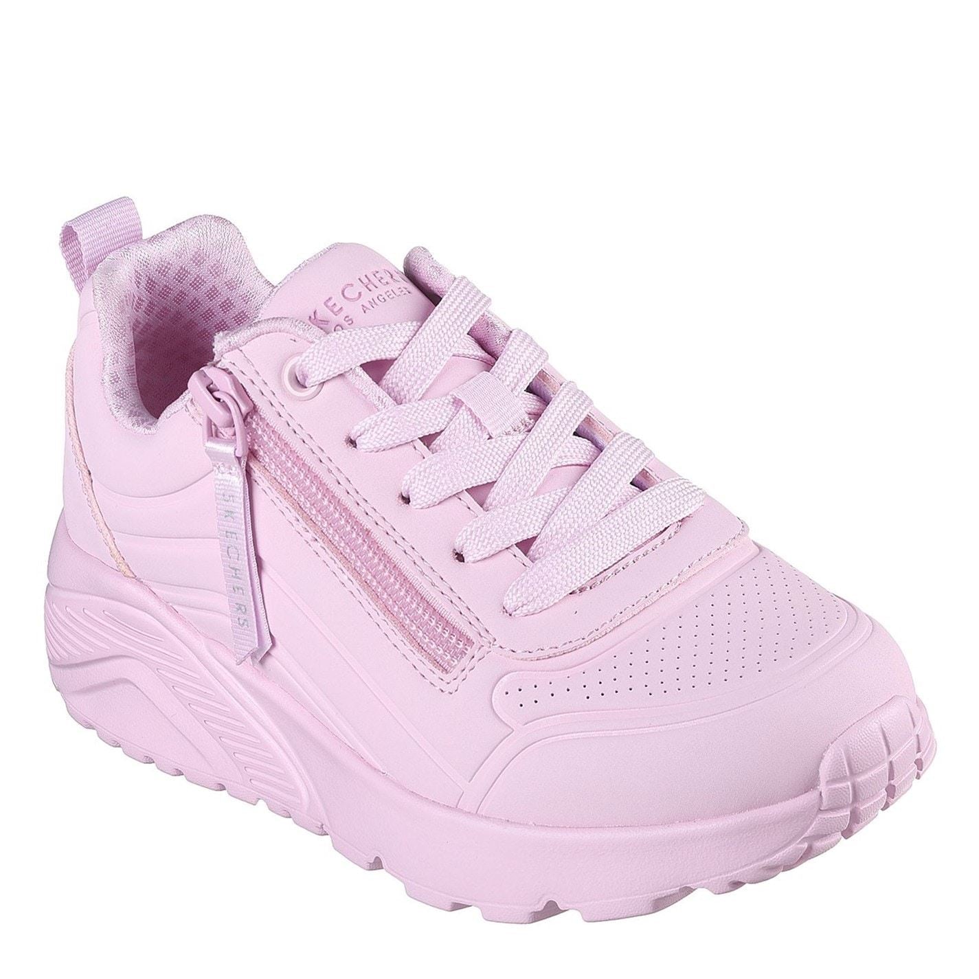 Skechers Monochromatic Lace Up Sneaker W Qua Low Top Trainers Girls