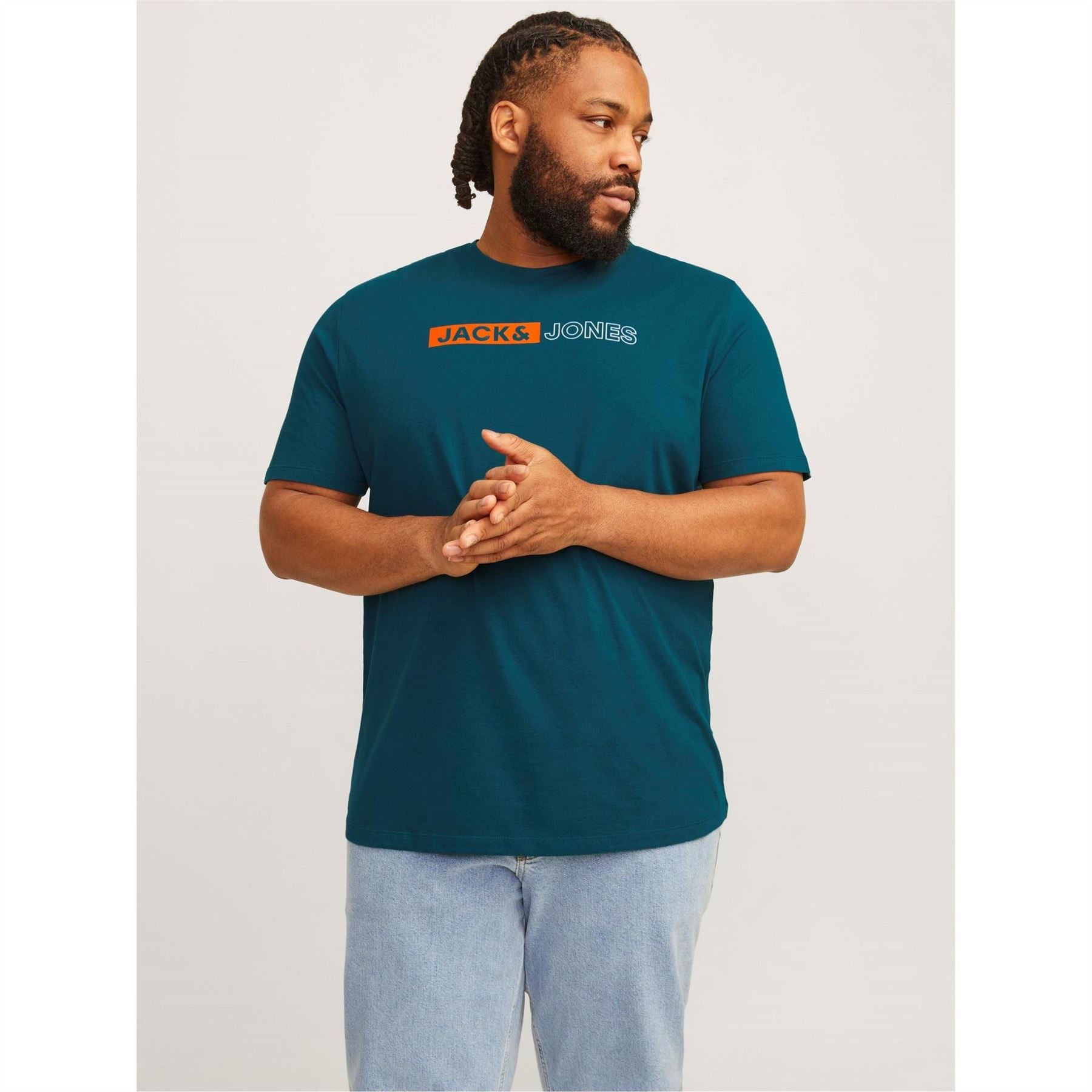 Jack and Jones Mens Corp Logo T-Shirt Plus Size