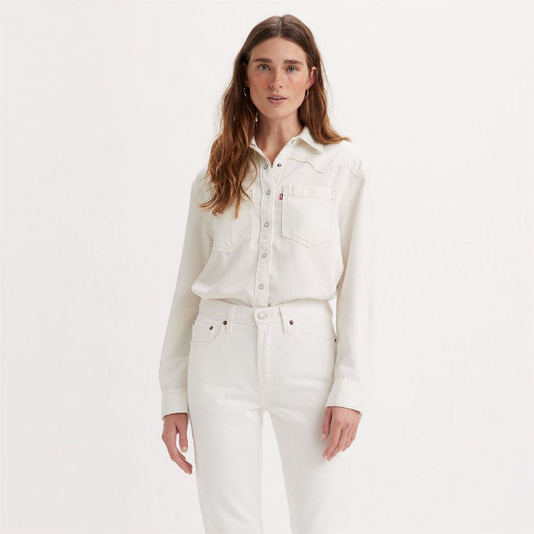 Levis Teodora Western Long Sleeve Denim Shirt