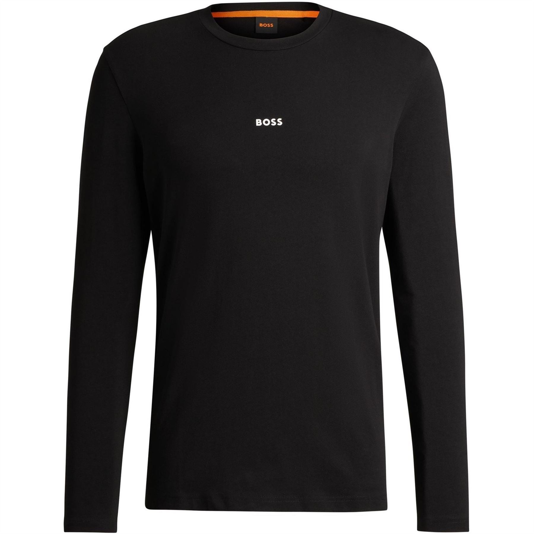 Boss Tchark  Orange Cotton Long Sleeve T-Shirt