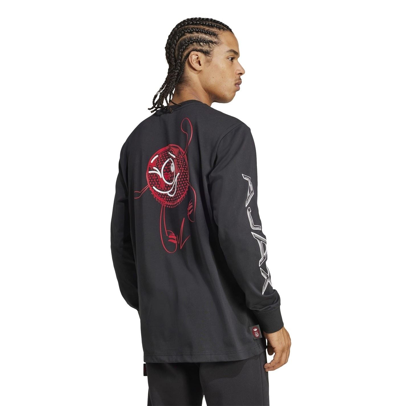 adidas Ajax Amsterdam Graphic Long Sleeve T-Shirt Adults