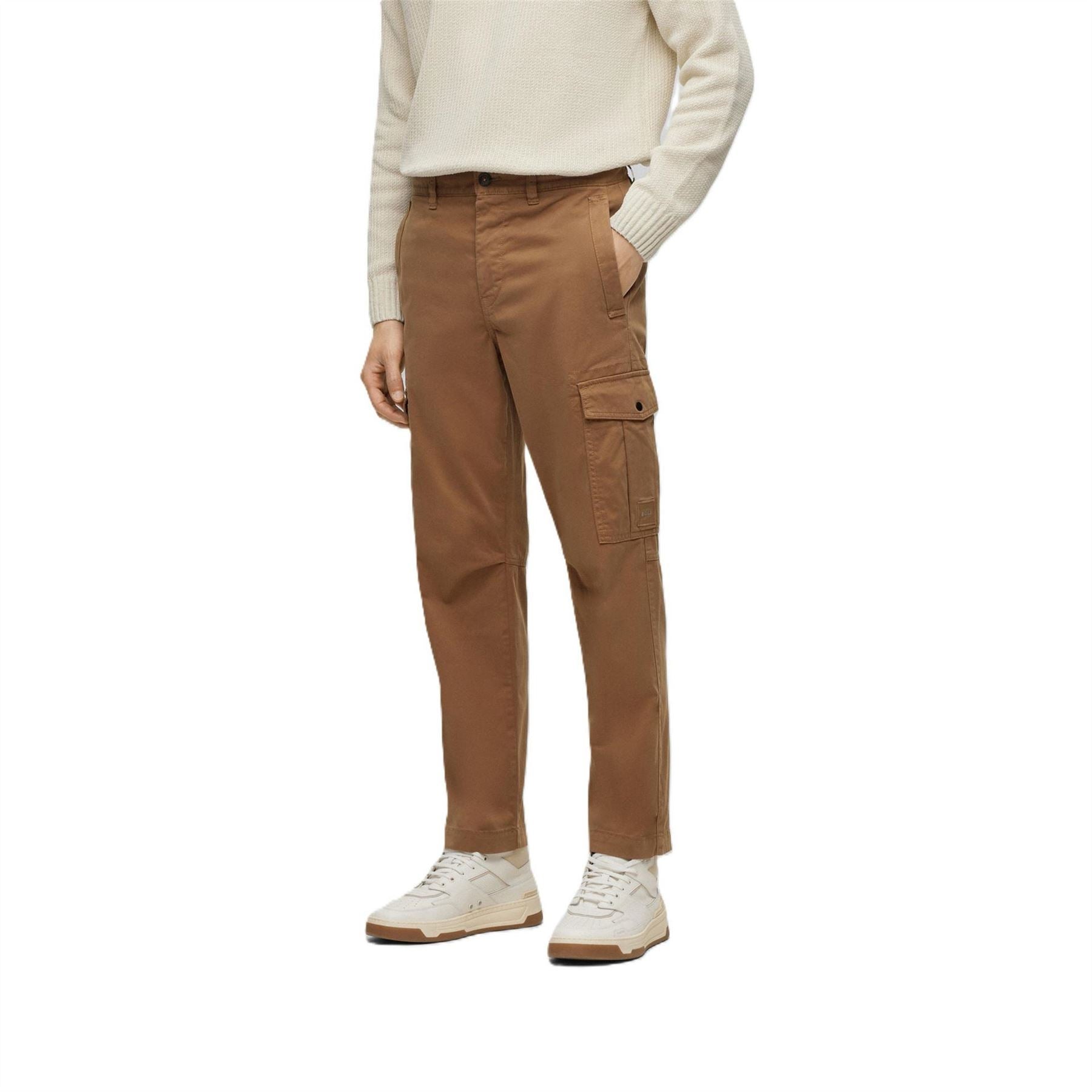 Boss Sisla Solid Patterned Straight Cargo Pants
