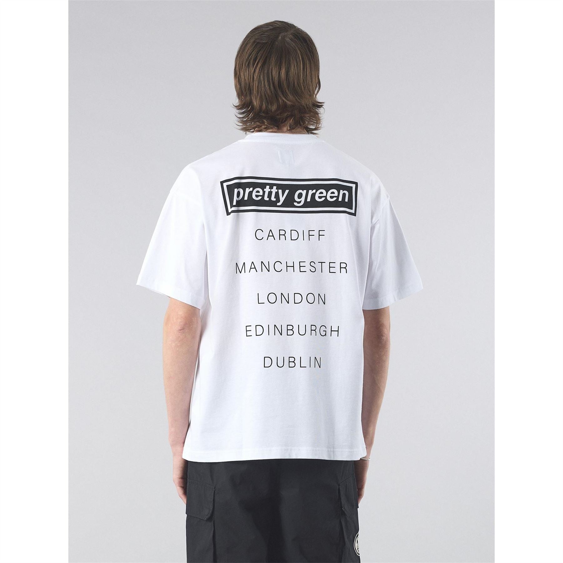 Pretty Green Porsche Live Forever Tour Lettering Graphic Crew Neck Short Sleeve T-Shirt