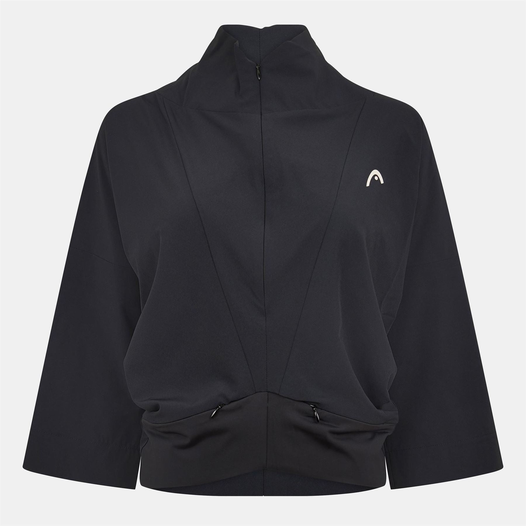 HEAD Solid Patterned Zip Neck Jacket