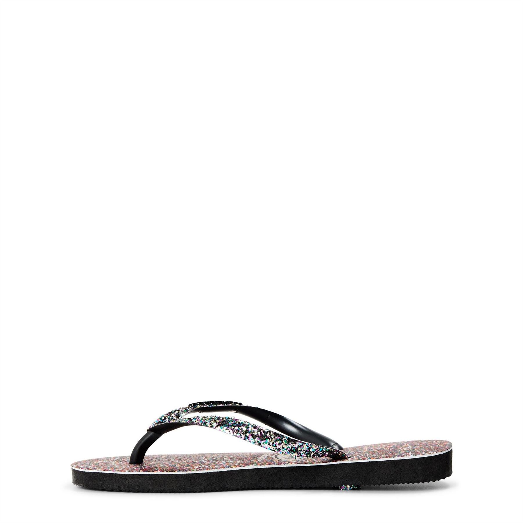 Havaianas Slim Carnaval Black 33 34 Flip Flops Unisex Kids