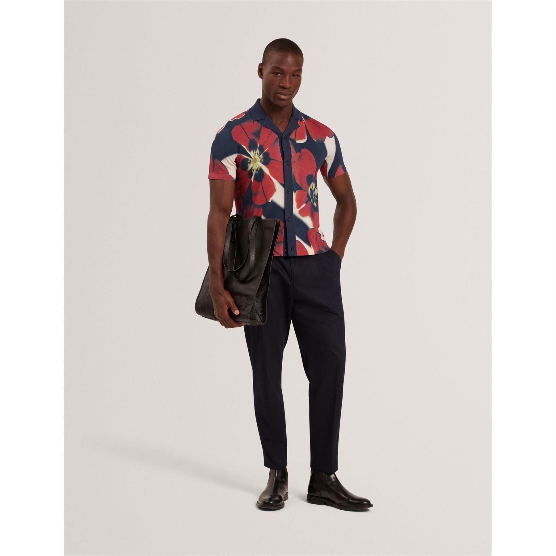 Ted Baker Floral Buddha Collared Short Sleeve Shirt