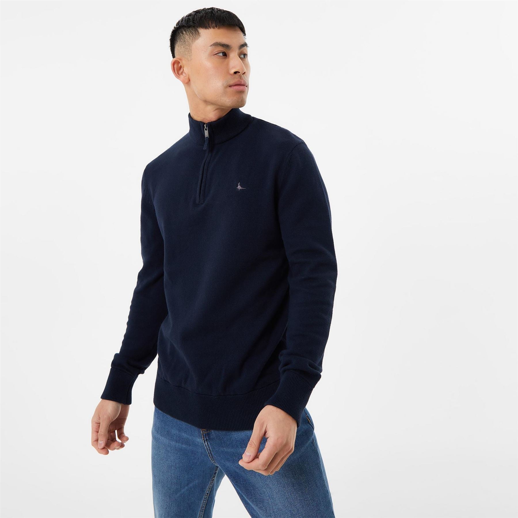 Jack Wills Mens Funnel Neck Half Zip Jumper
