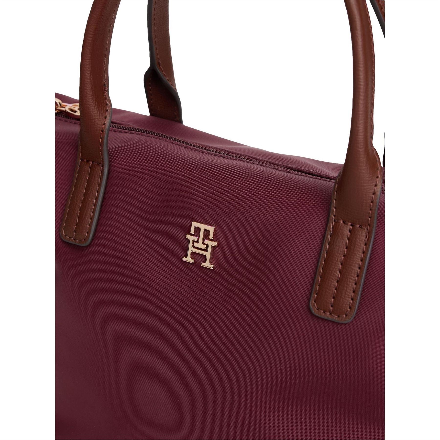 Tommy Hilfiger Popette Mini Trapezoid Tote with Gold Tone Hardware