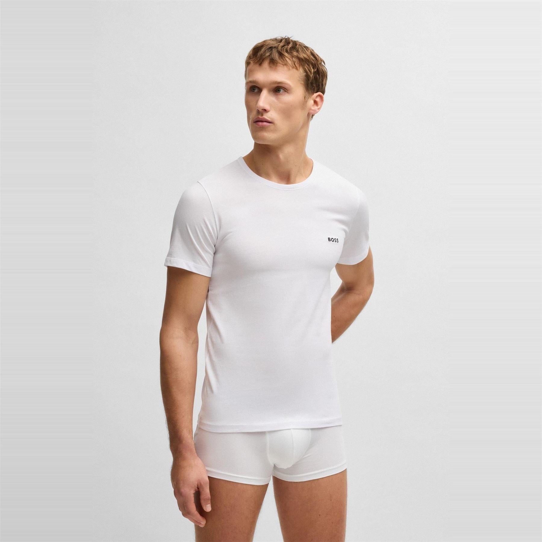 Boss BOSS Bodywear 3 Pack Premium Cotton T Shirts   Crew Neck