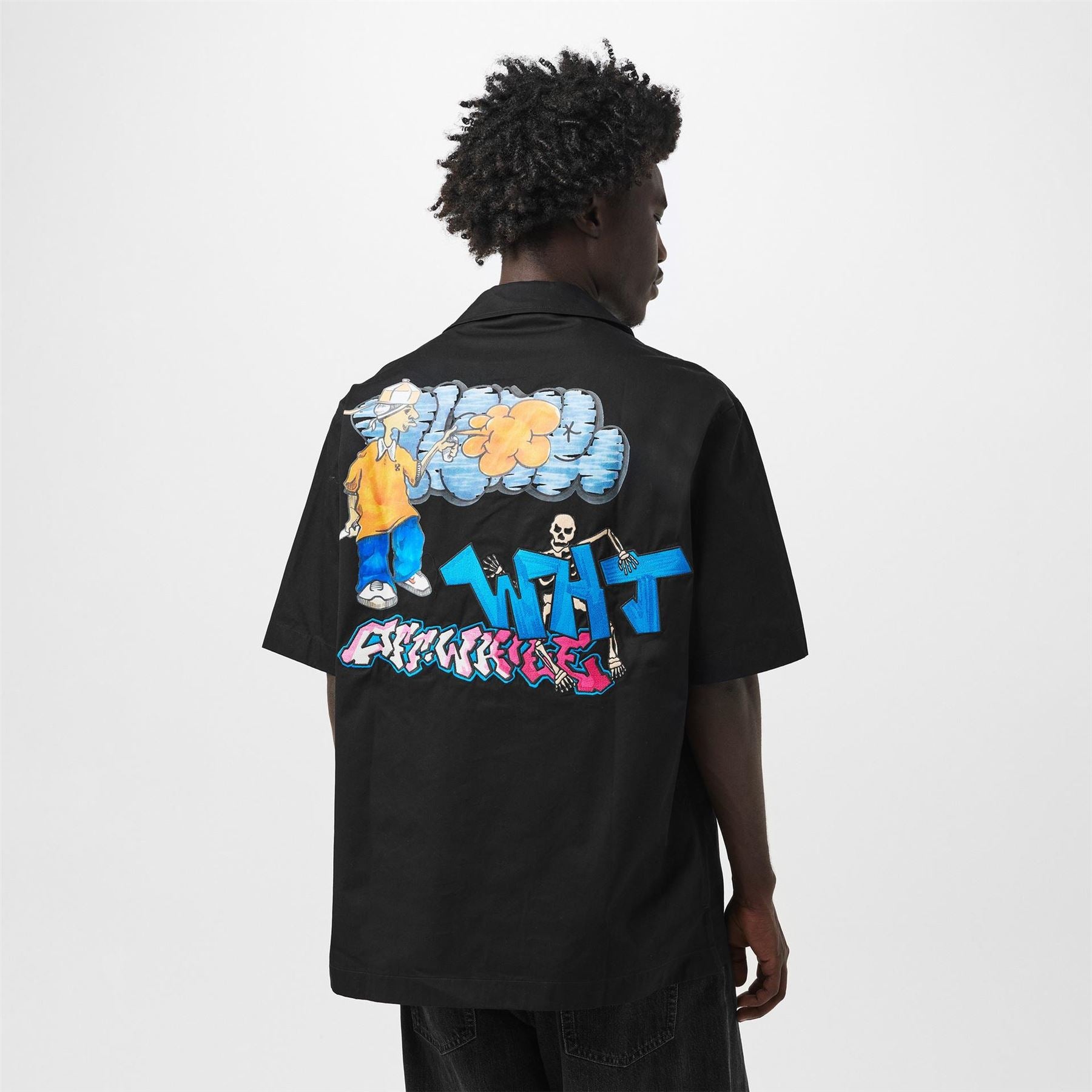 Off White Holiday Shirt, Holiday Themed
