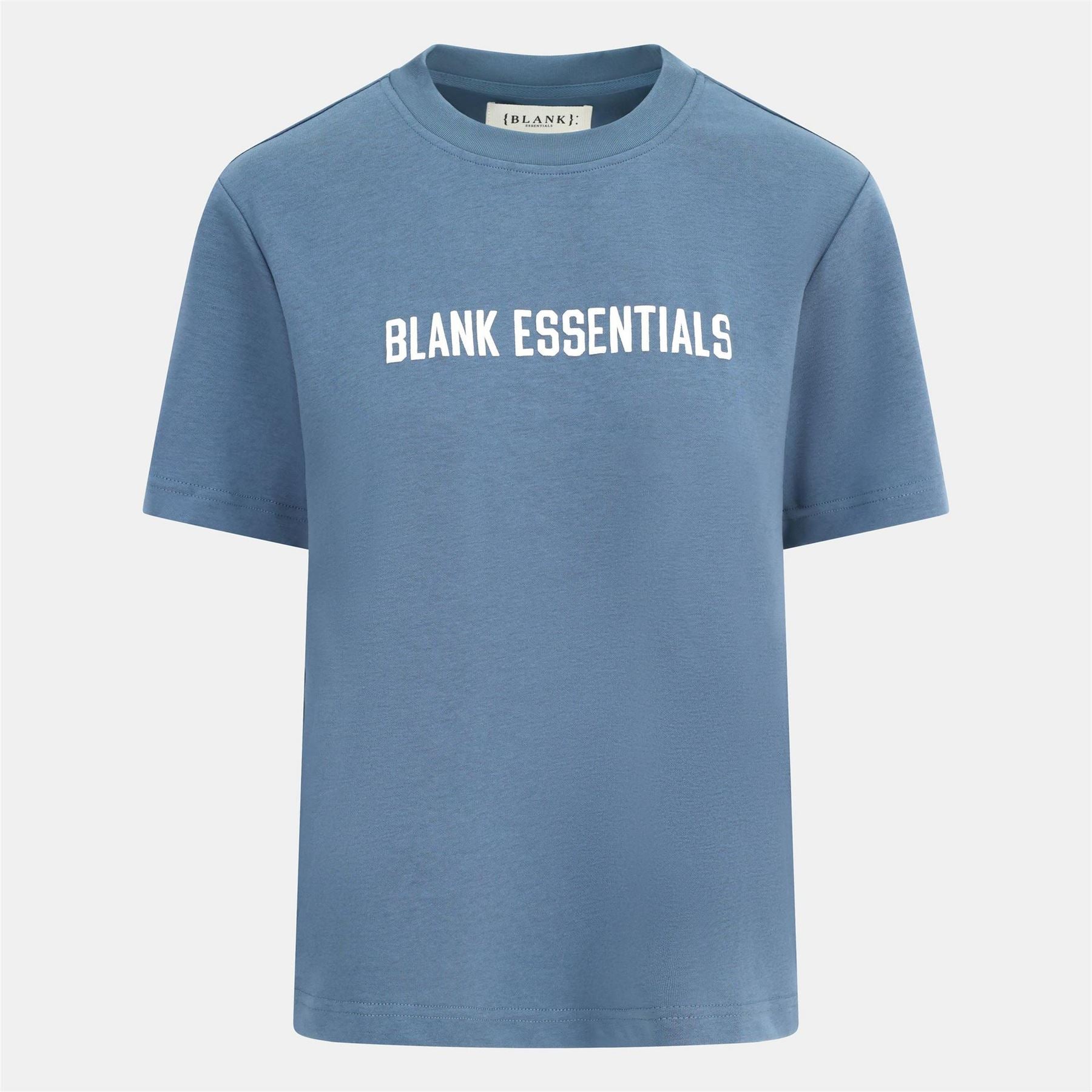 Blank Essentials College Lettering Crew Neck Short Sleeve Boyfriend T-Shirt