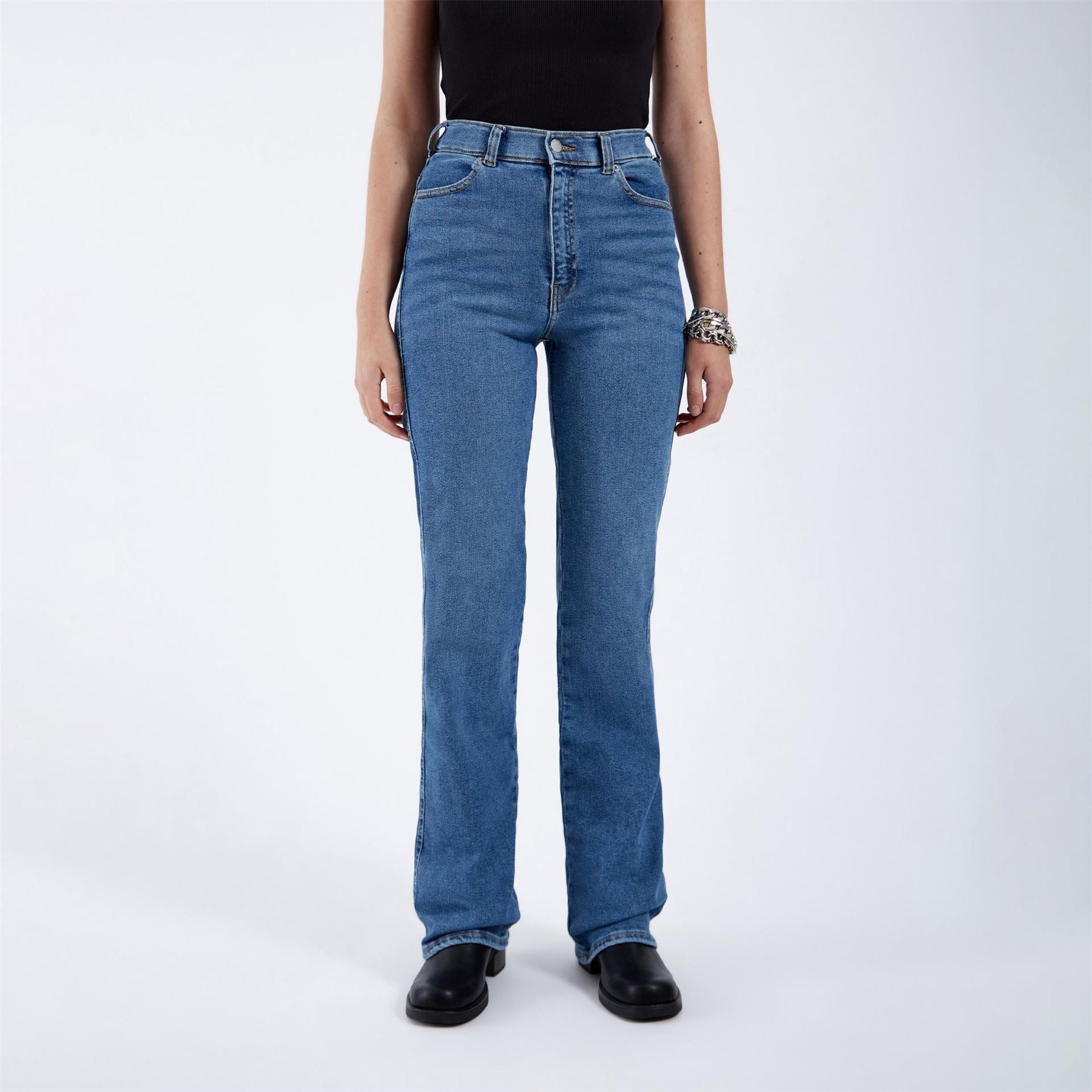 Dr Denim Straight   High Stretch Jeans