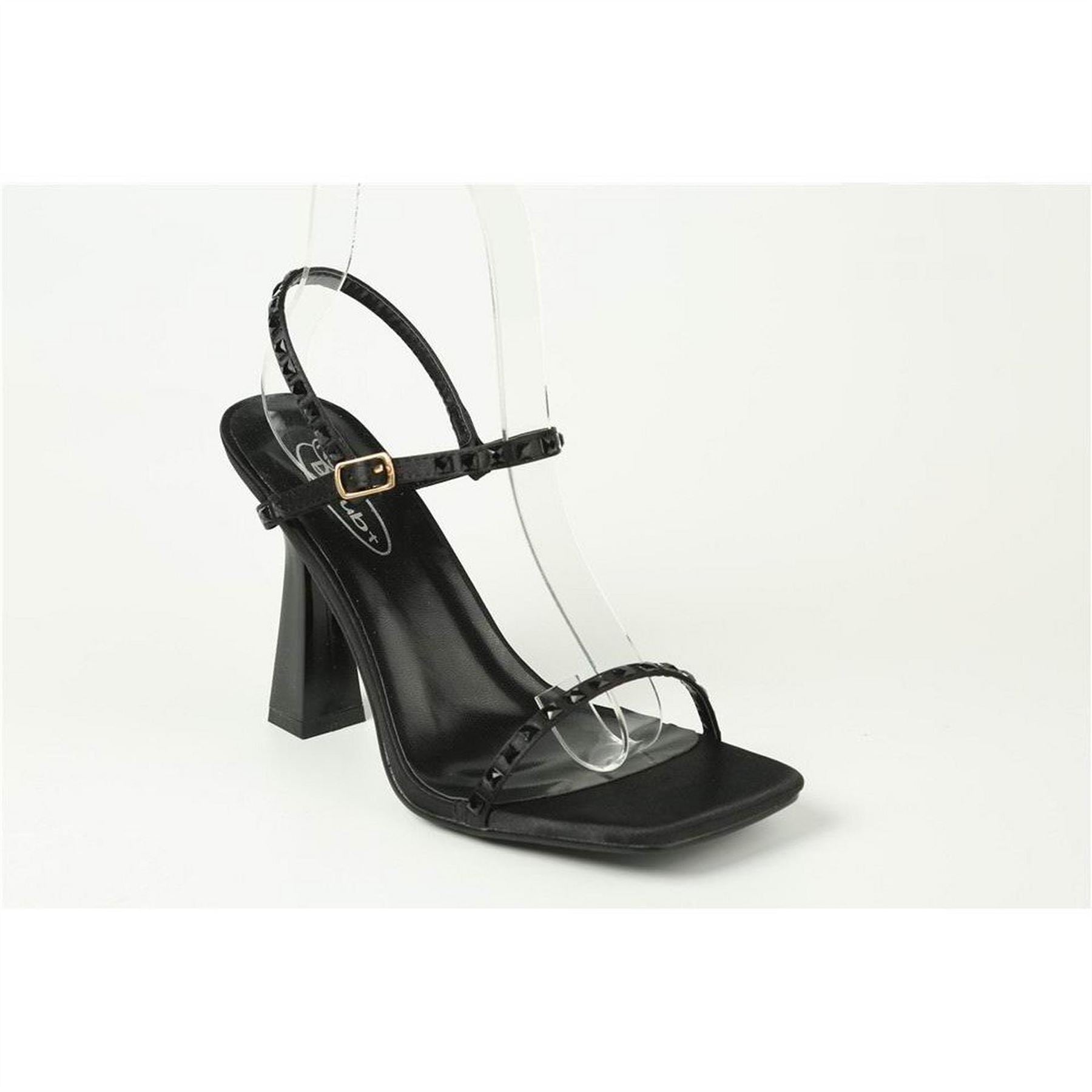 Chic Diamante Strap High Heel Flared Sandals