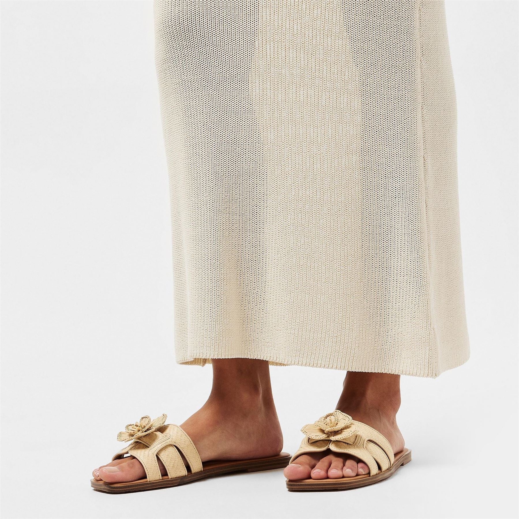 Aldo Floral Open Toe Flat Heel Slides