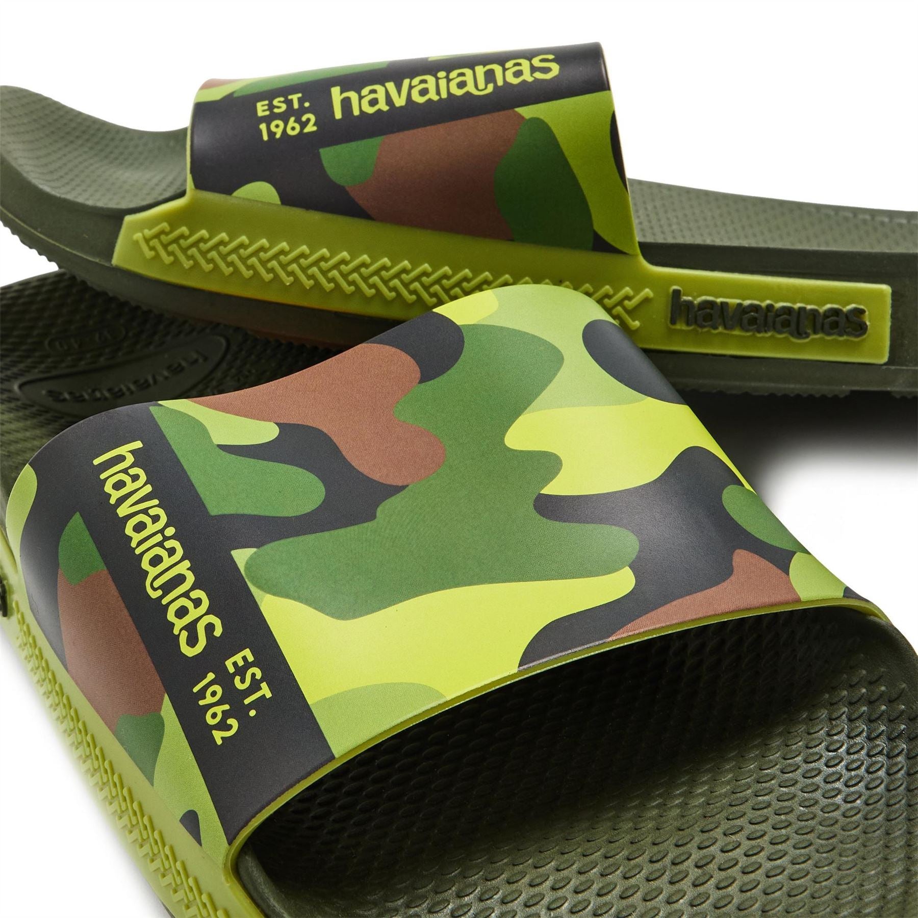 Havaianas Hav Slide Print Black Pink Paradis Flip Flops