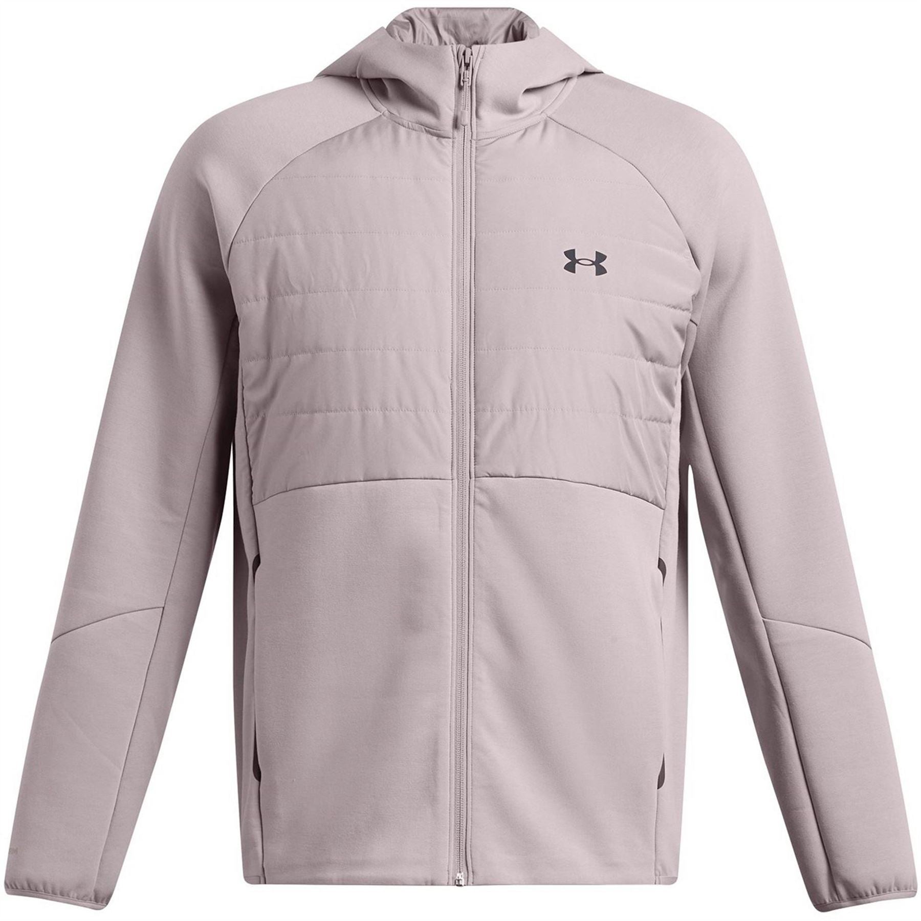 Under Armour Solid Patterned Hooded Ribbed Cuff Softshell Jacket