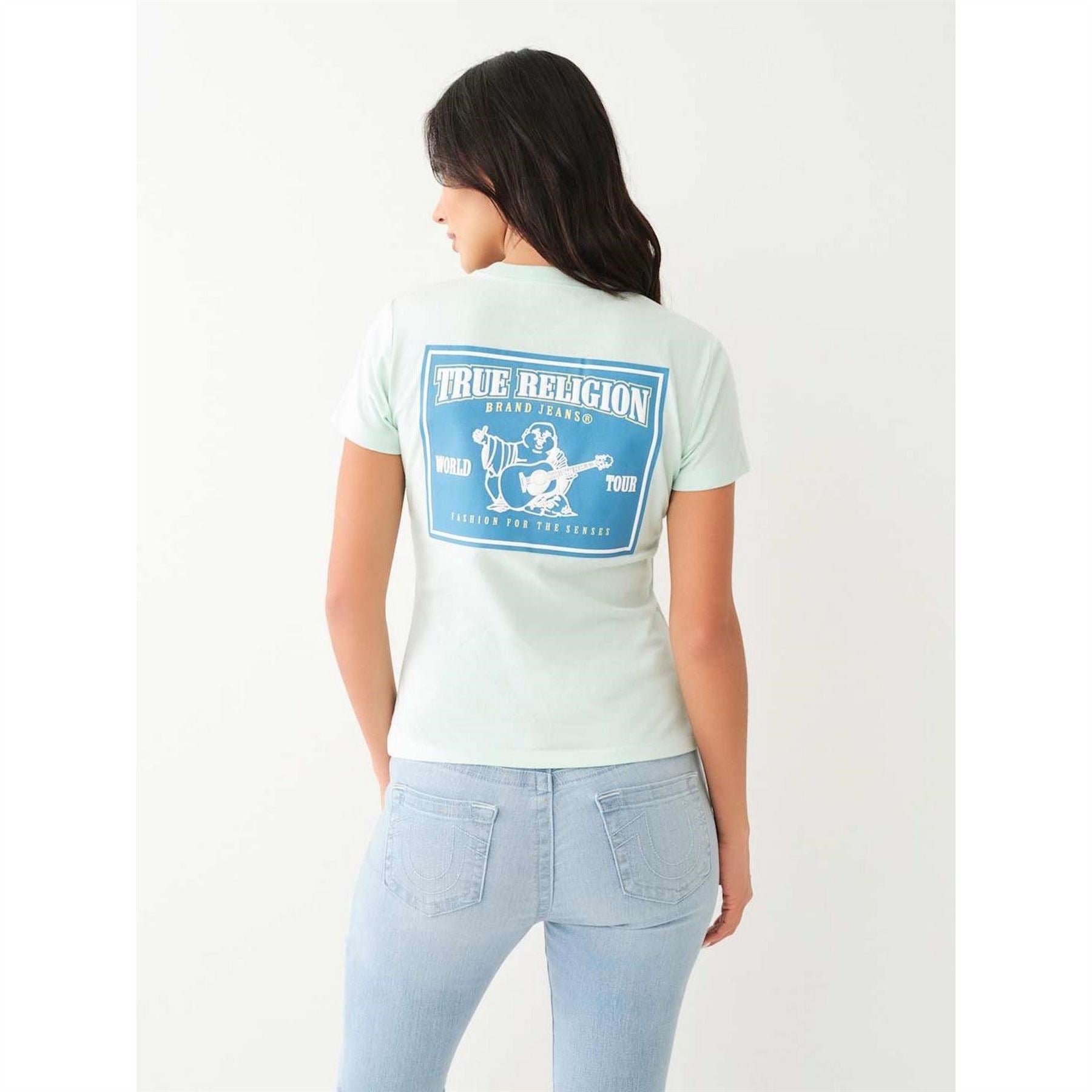True Religion Buddha Print Regular Fit Crew Neck T-Shirt
